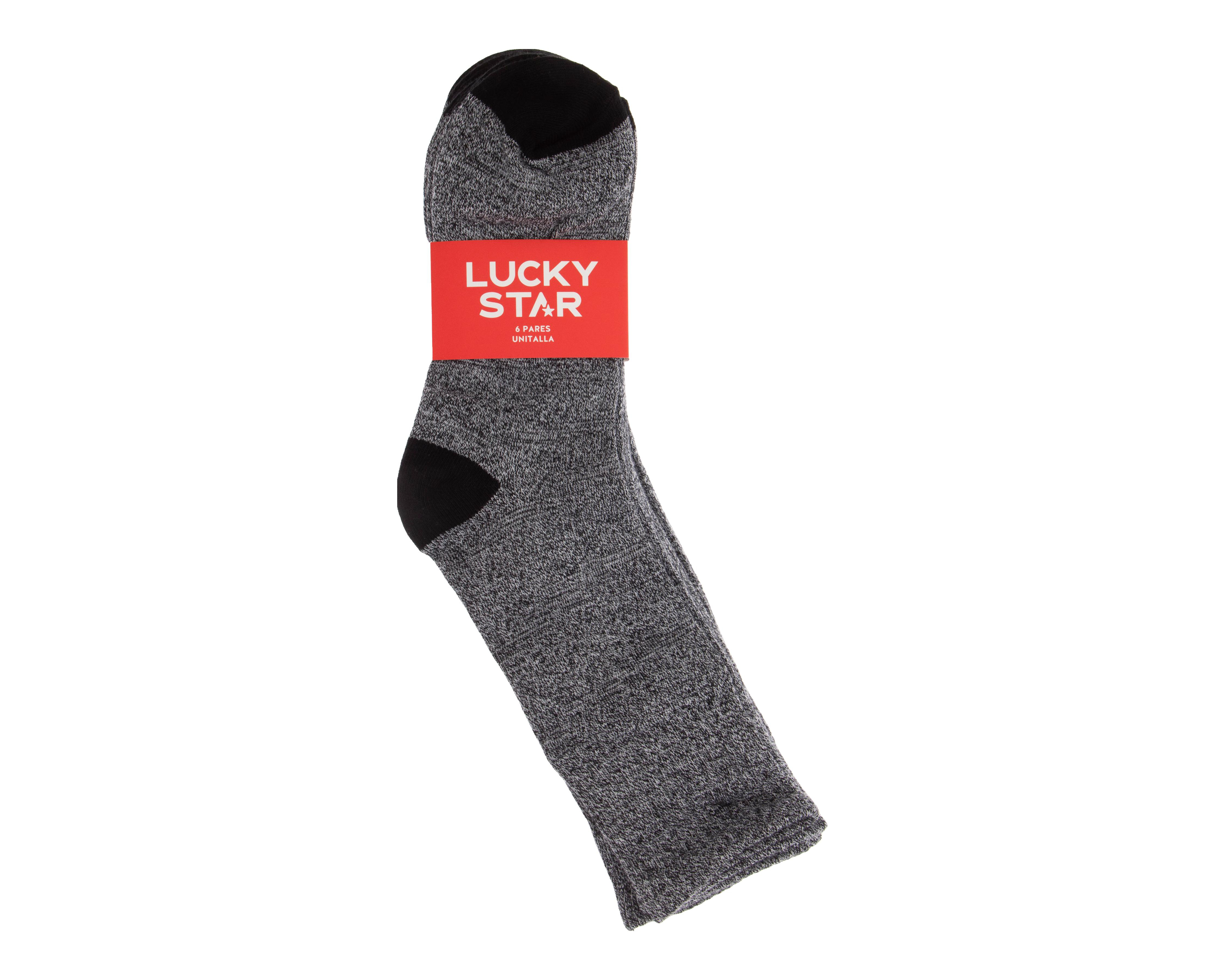 Foto 4 pulgar | Calcetas Deportivas Lucky Star para Hombre 6 Pares