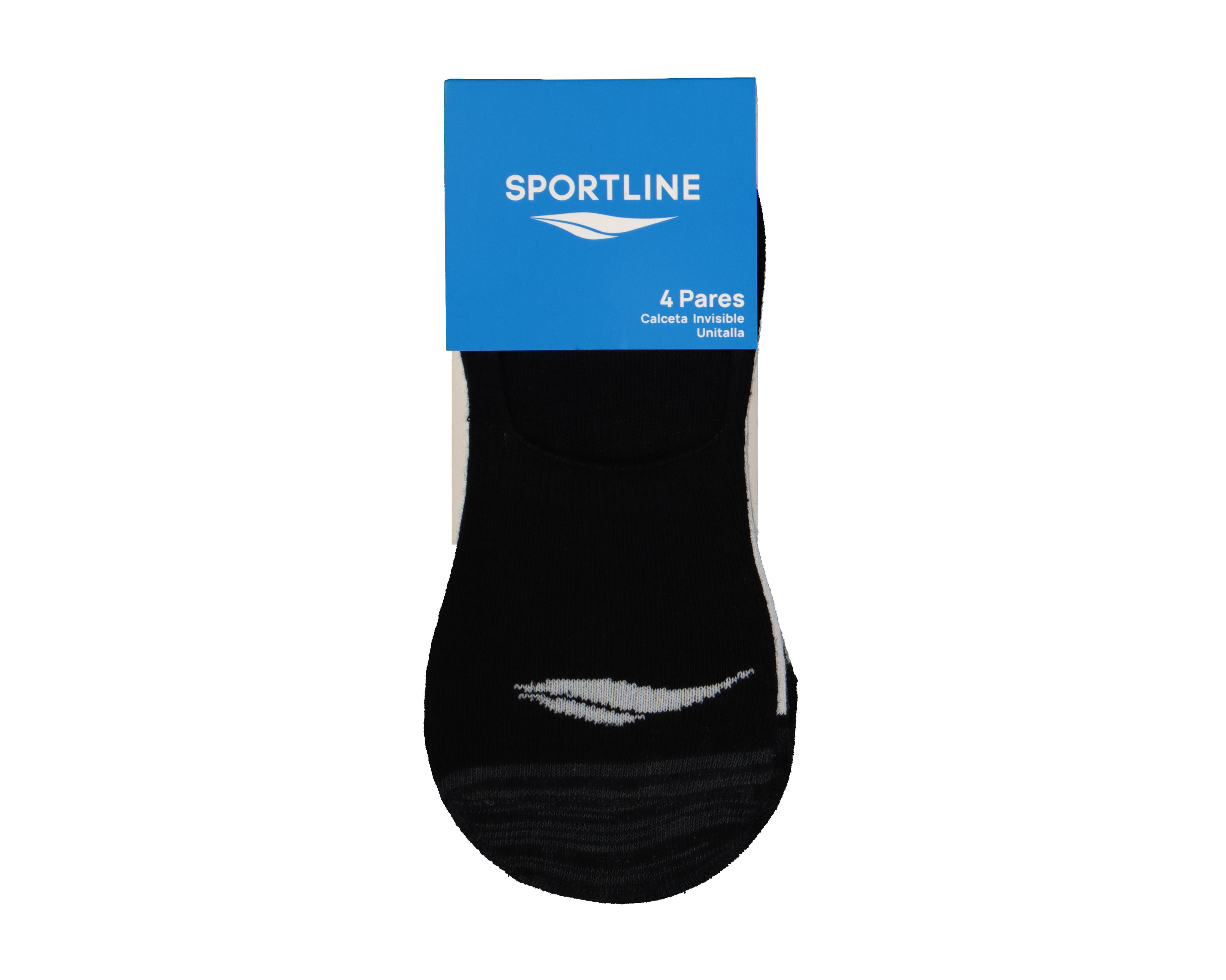 Foto 3 | Calcetas Invisibles Sportline para Hombre 4 Pares