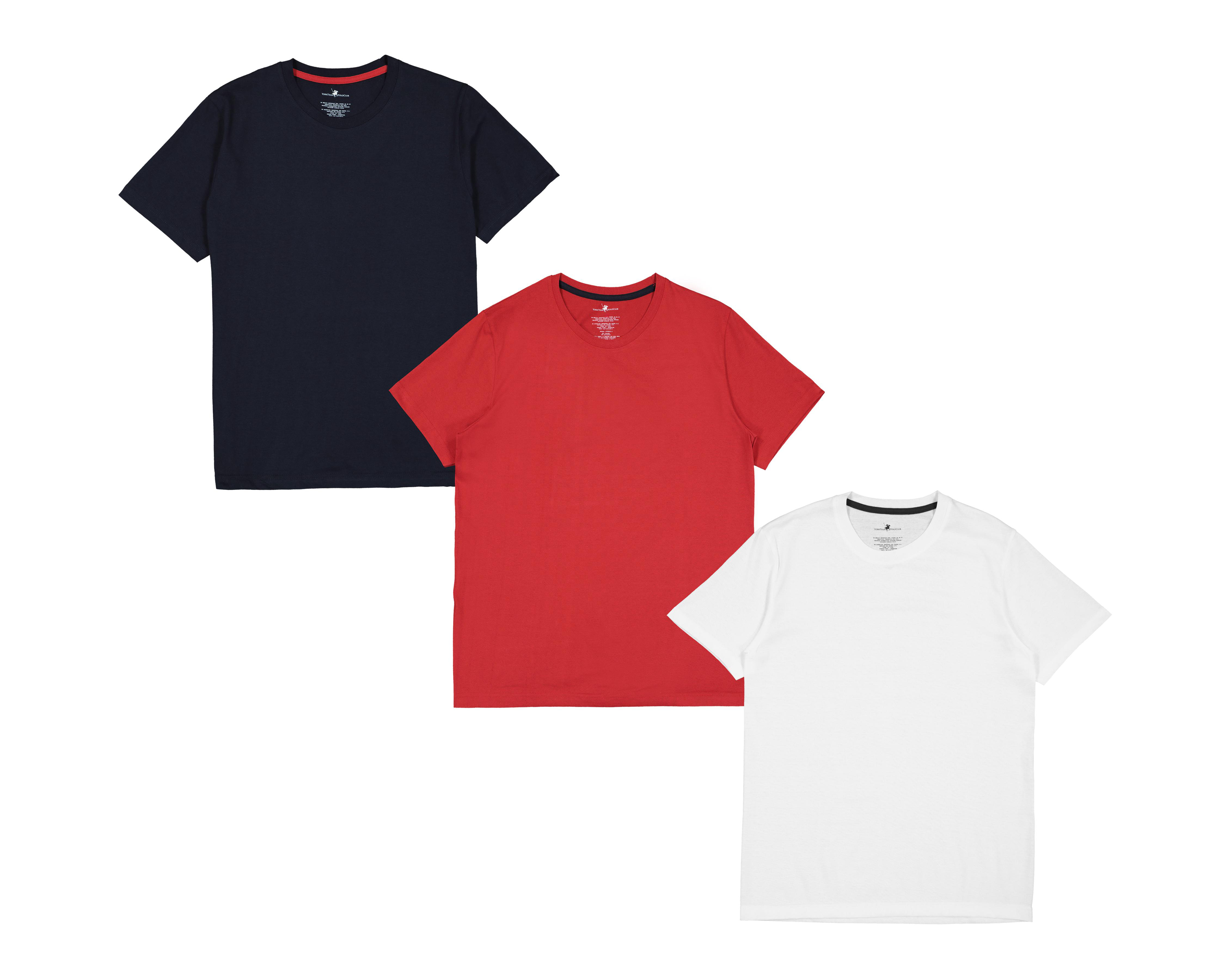Playera Interior Cuello Redondo York Team Polo Club 3 Piezas $169