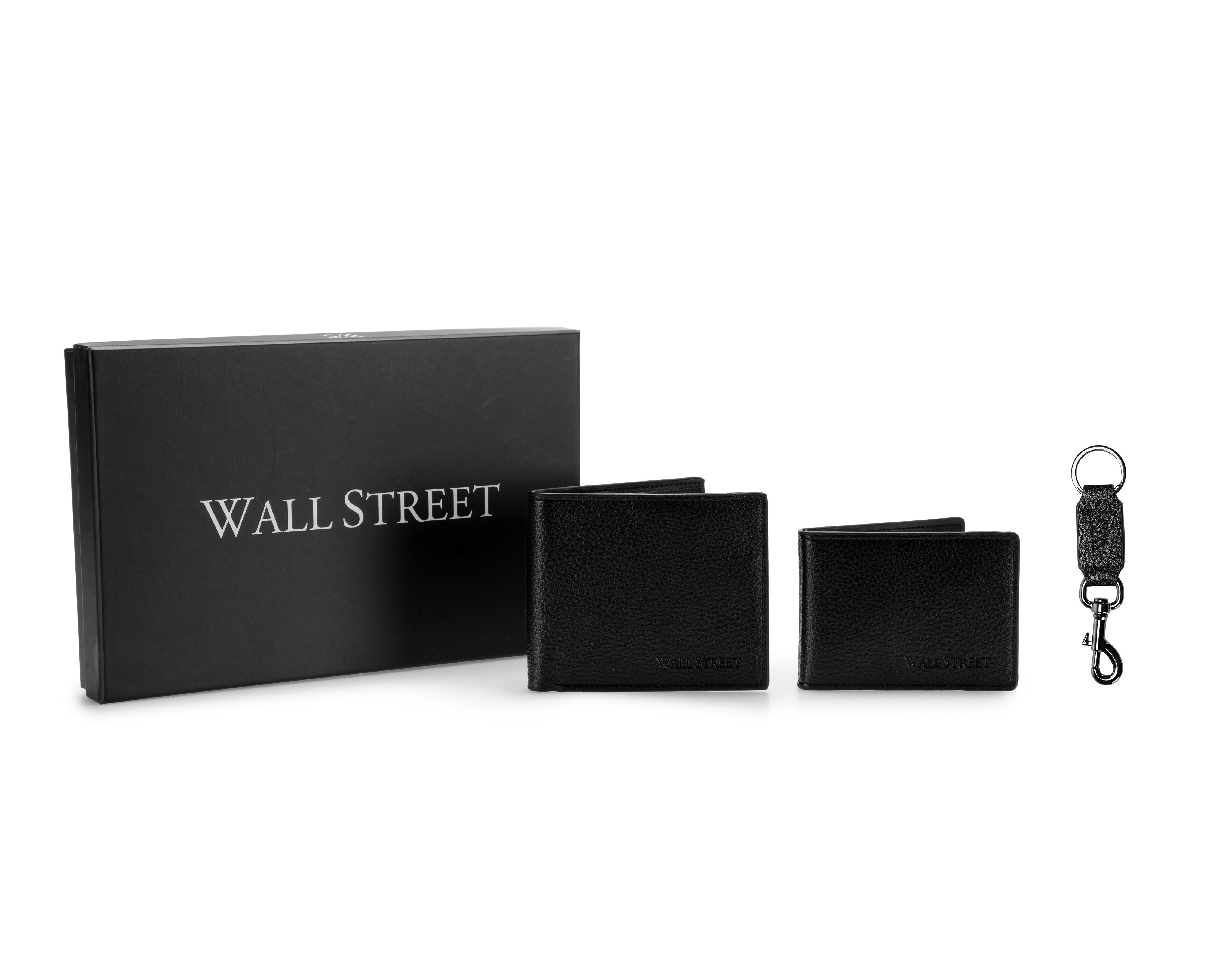 Cartera para Hombre Wall Street con Tarjetero y Llavero