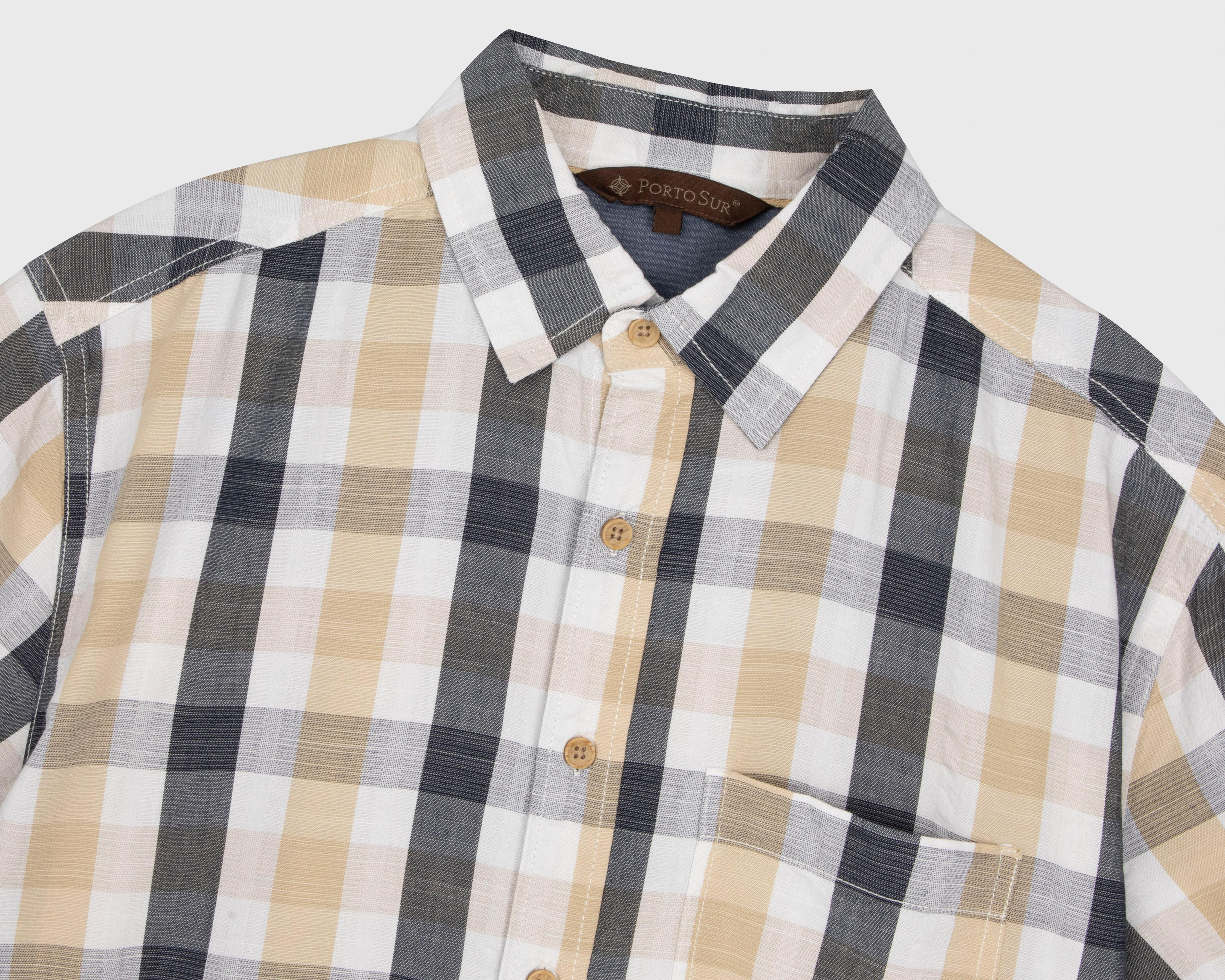 Foto 3 | Camisa Casual Porto Sur Regular Fit a Cuadros