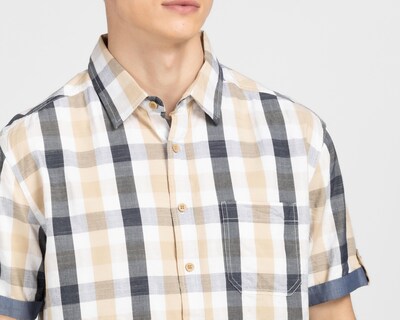 Foto 3 | Camisa Casual Porto Sur Regular Fit a Cuadros