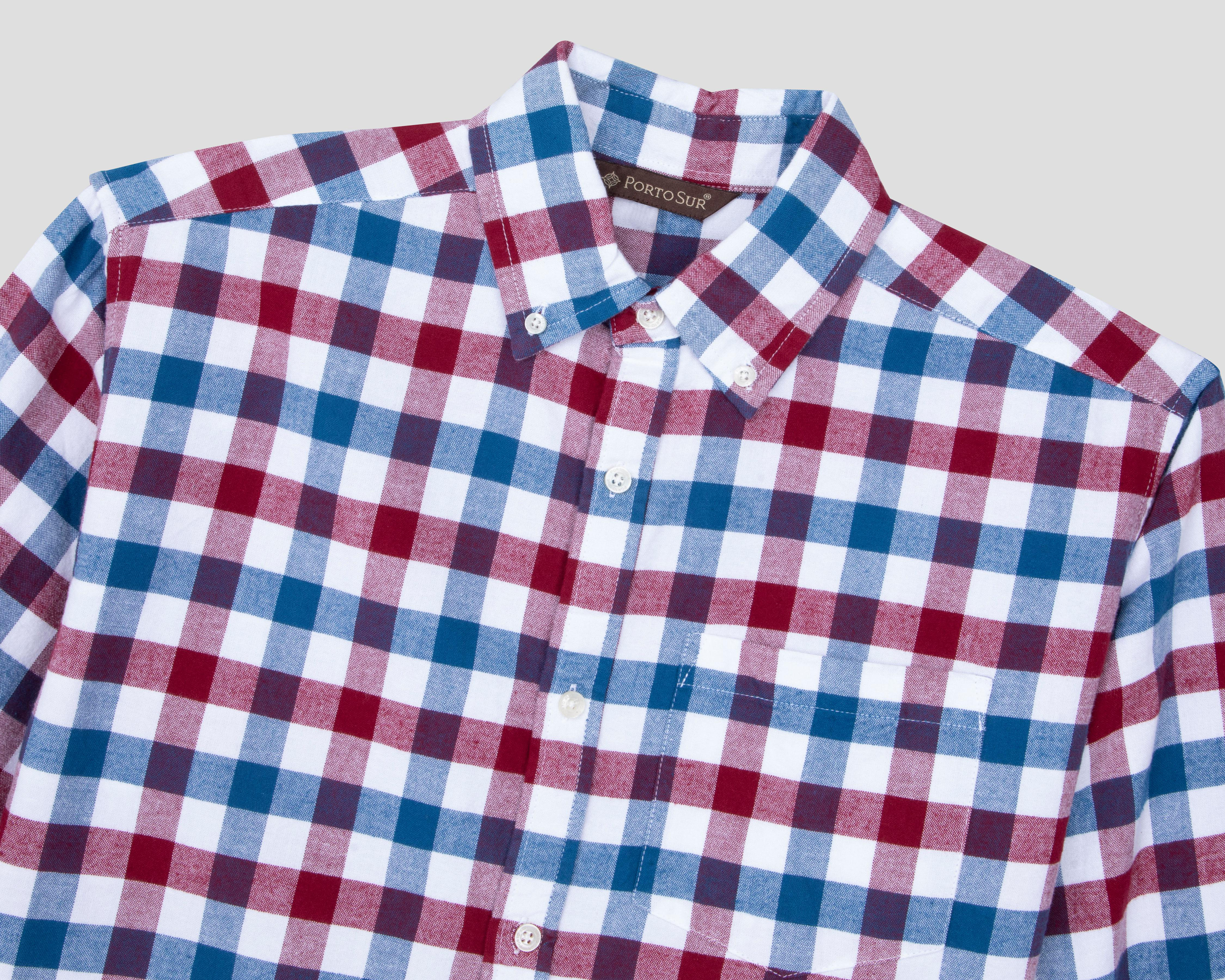 Foto 4 | Camisa Casual de Algodón Porto Sur Regular a Cuadros