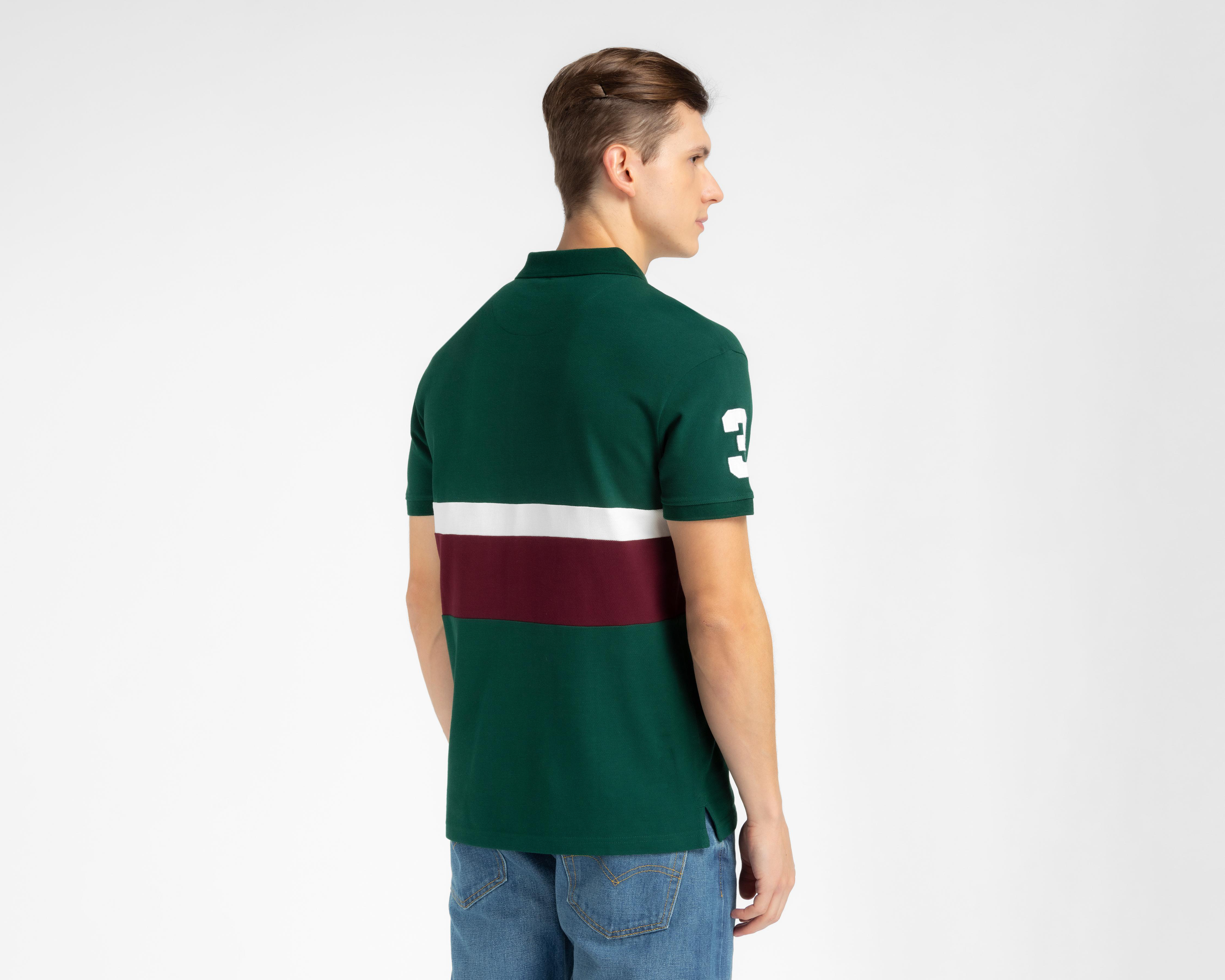 Foto 3 pulgar | Playera Polo York Team Polo Club Verde para Hombre