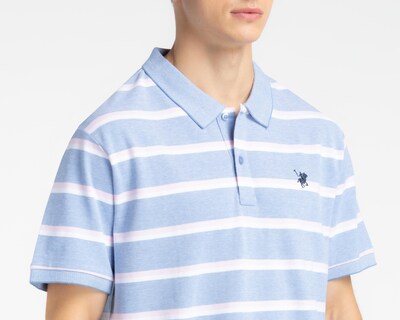 Foto 3 | Playera Polo York Team Polo Club Azul con Rayas Blancas para Hombre