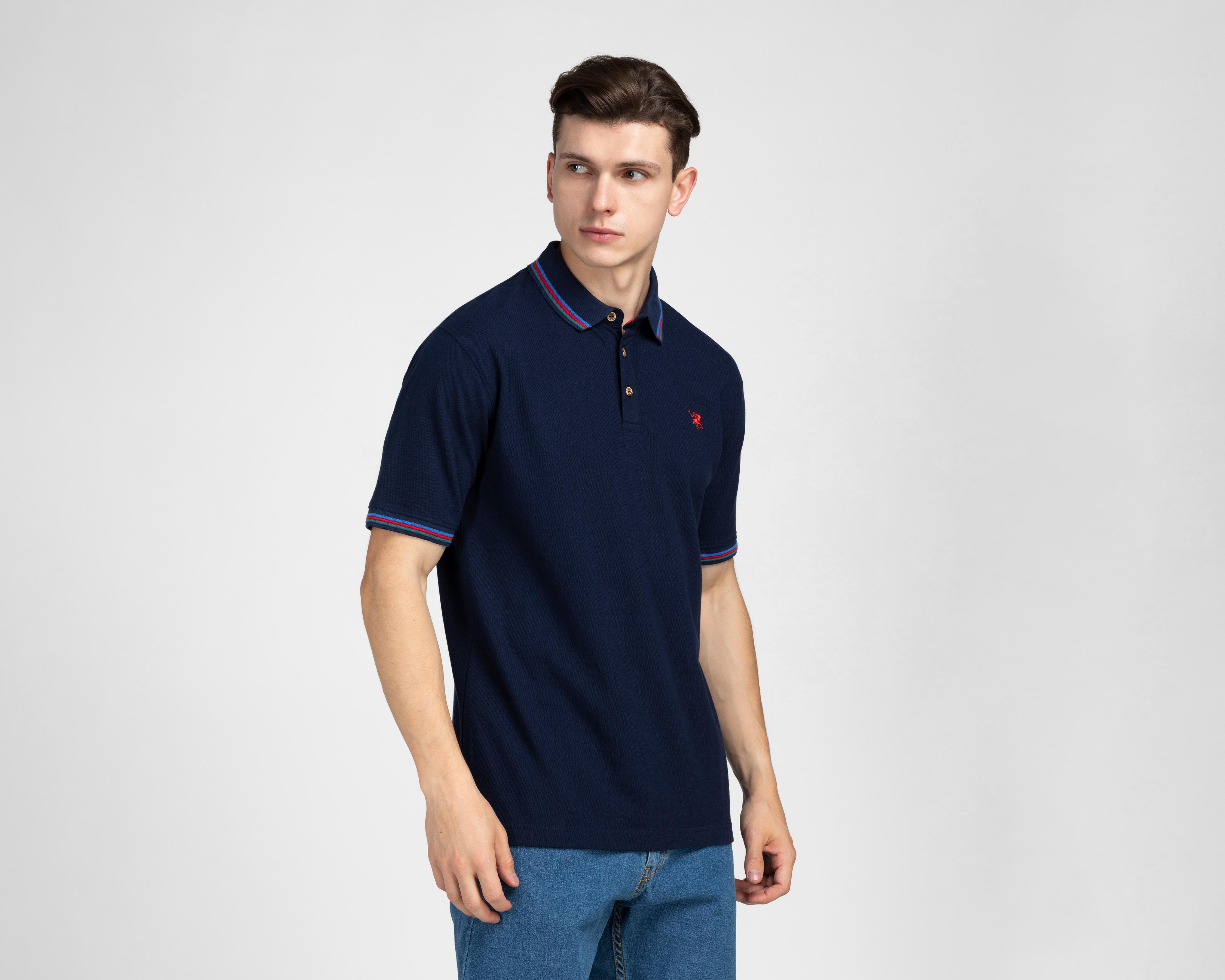 Foto 2 pulgar | Playera Polo York Team Polo Club Azul para Hombre