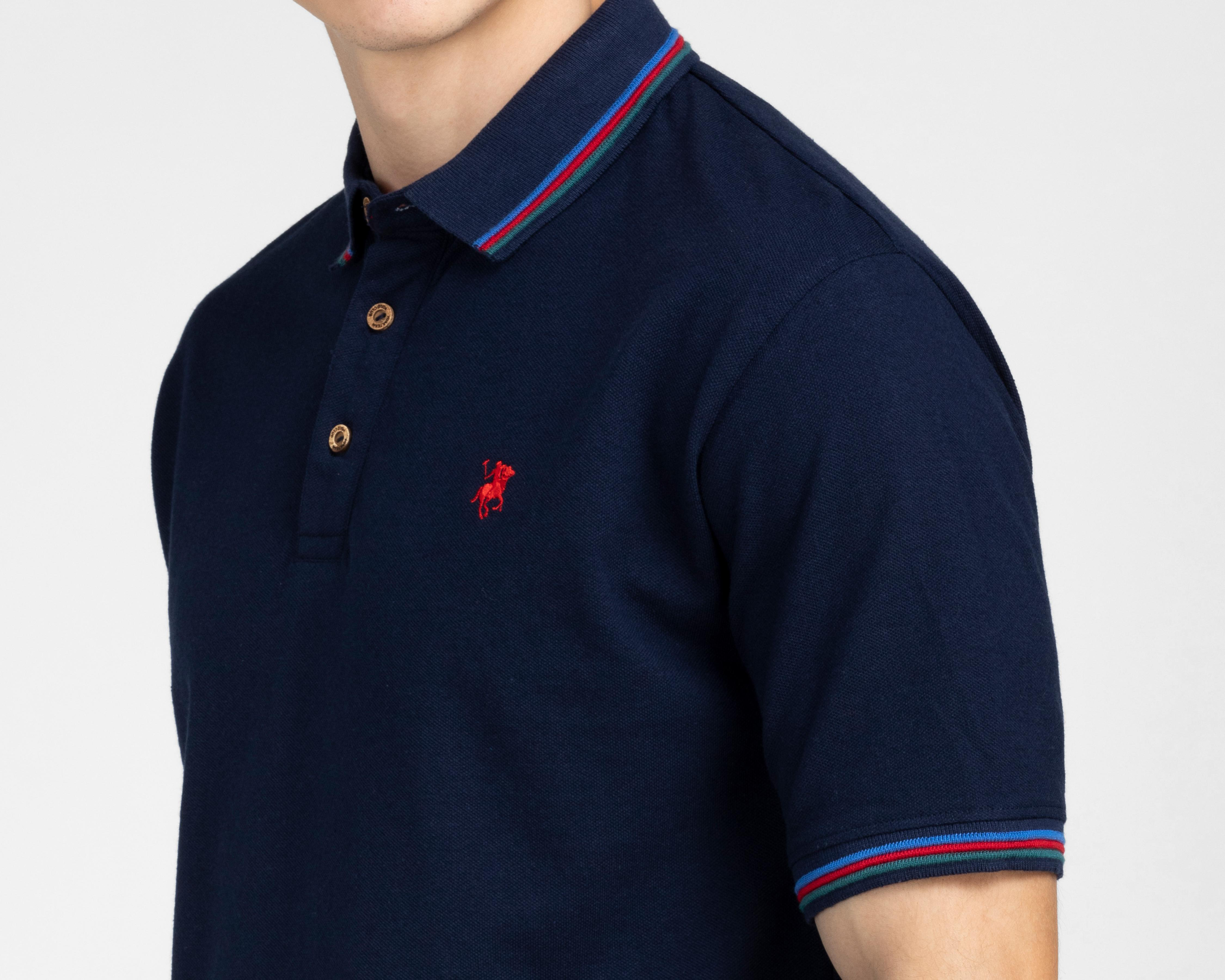 Foto 4 pulgar | Playera Polo York Team Polo Club Azul para Hombre