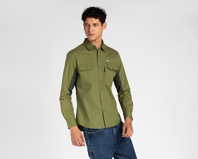 Foto 1 | Camisa Casual de Algodón Jeep Regular Fit Verde