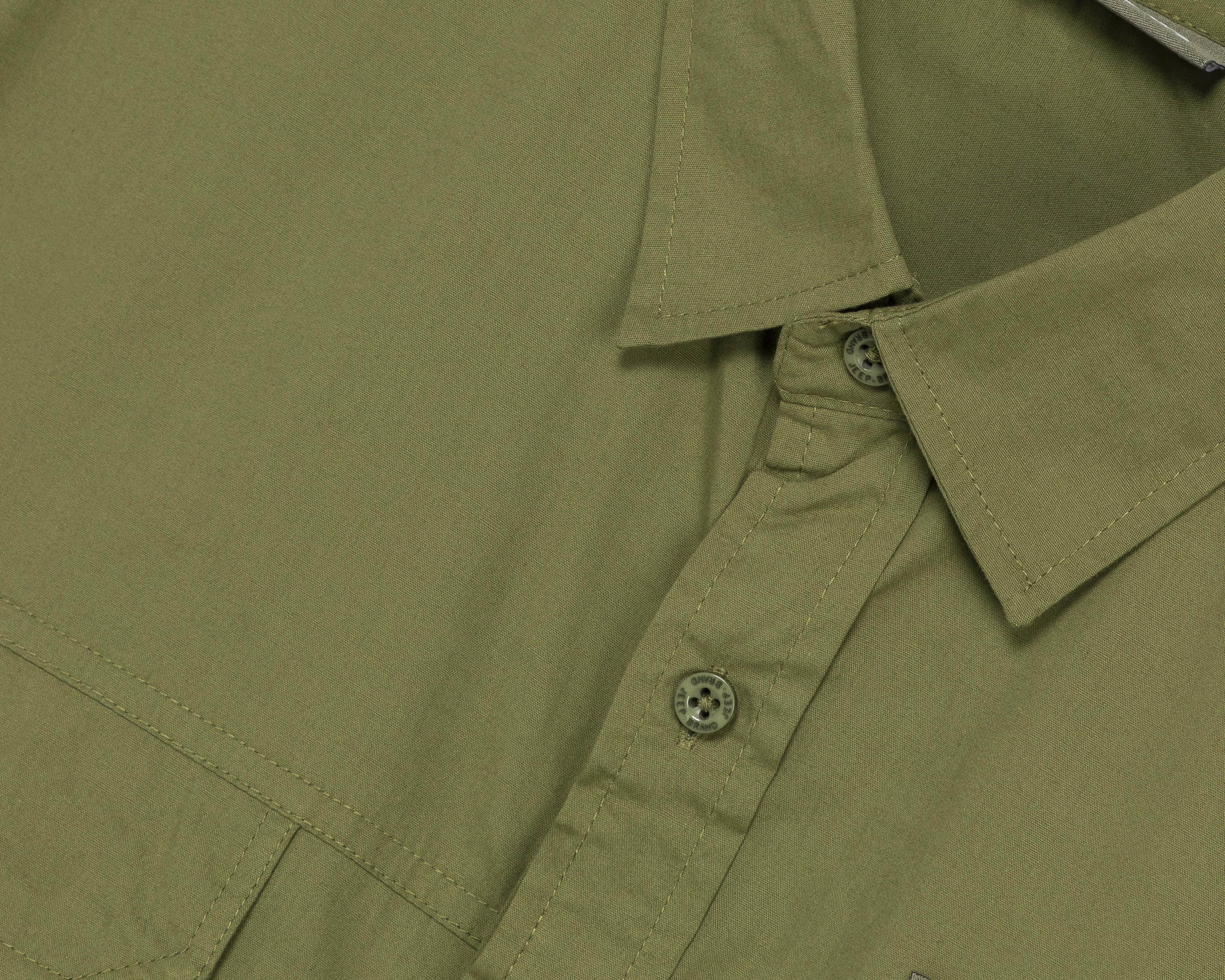 Foto 4 | Camisa Casual de Algodón Jeep Regular Fit Verde