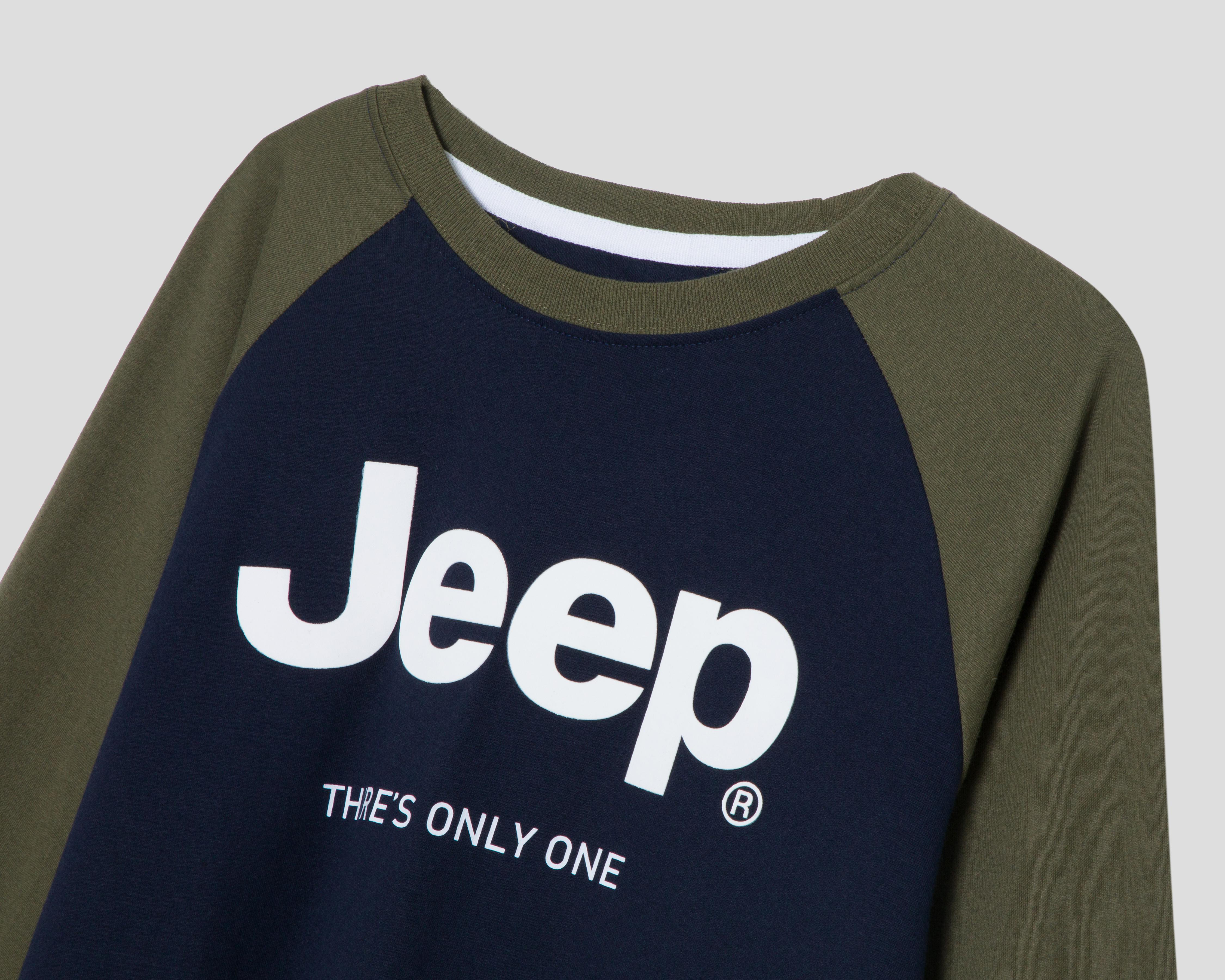 Foto 4 pulgar | Playera Cuello Redondo Jeep Azul Marino para Hombre
