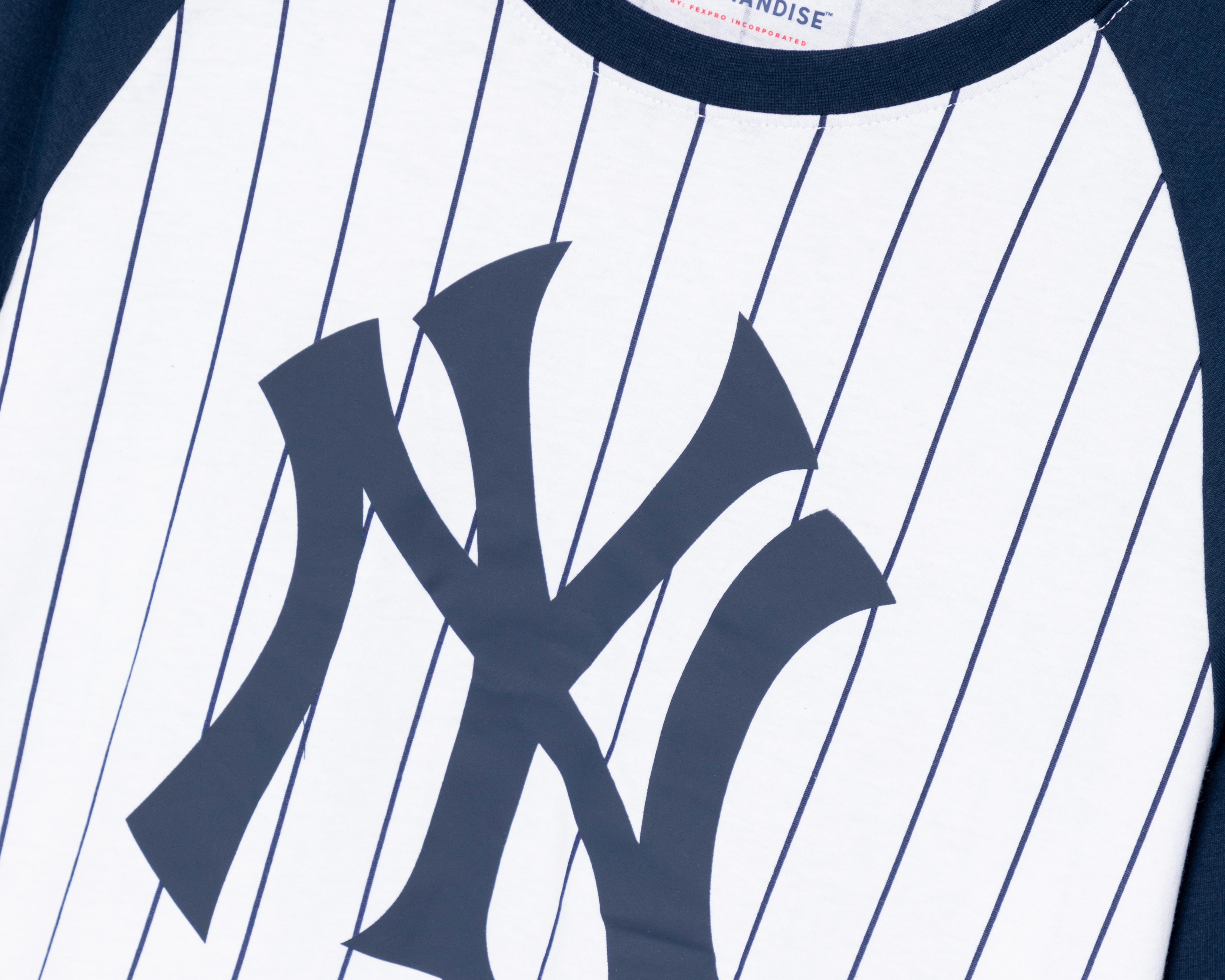 Foto 4 pulgar | Playera MLB New York Yankees Cuello Redondo