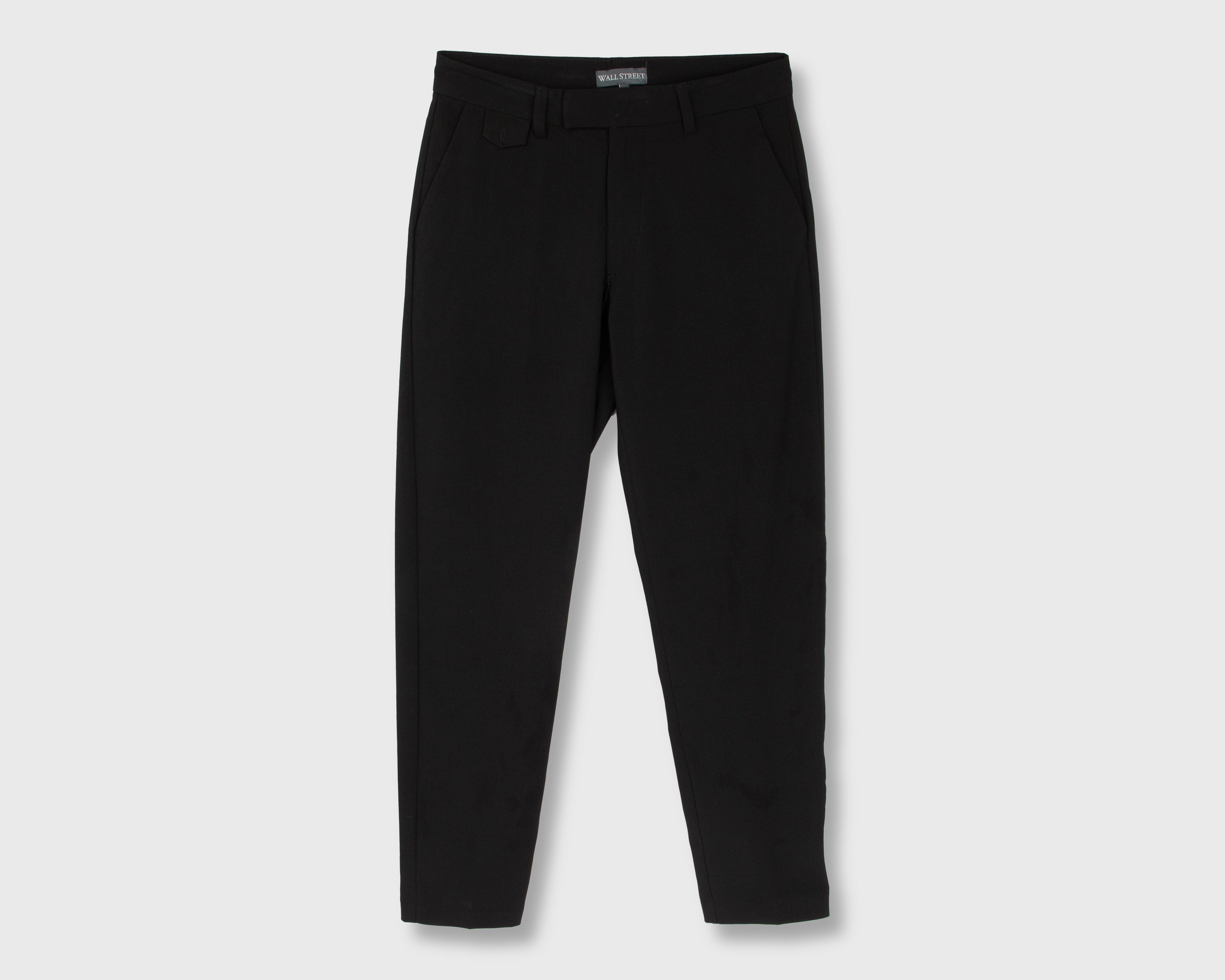 Pantalón de Vestir Wall Street Negro para Hombre