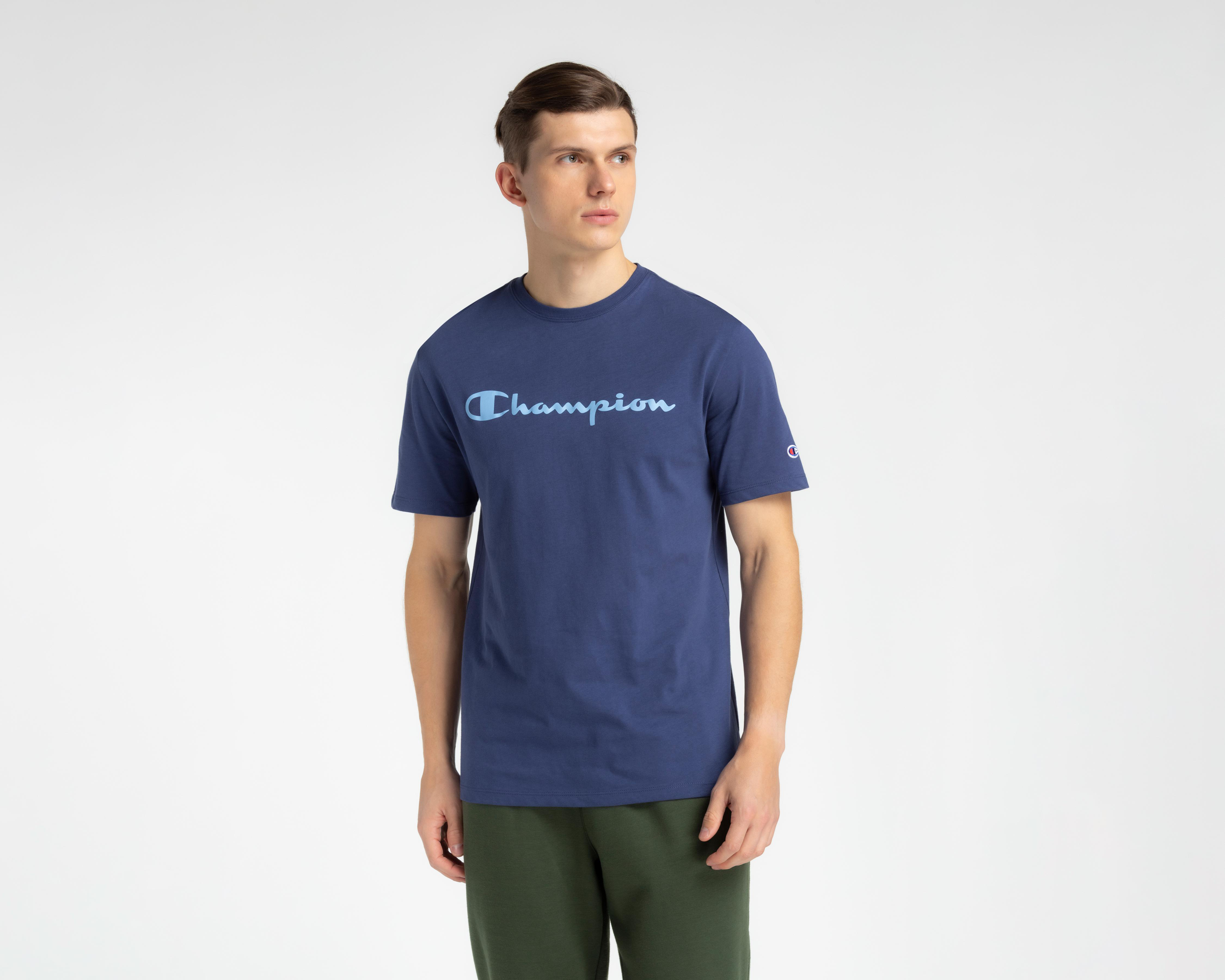 Foto 2 pulgar | Playera Champion Logo Script de Entrenamiento para Hombre