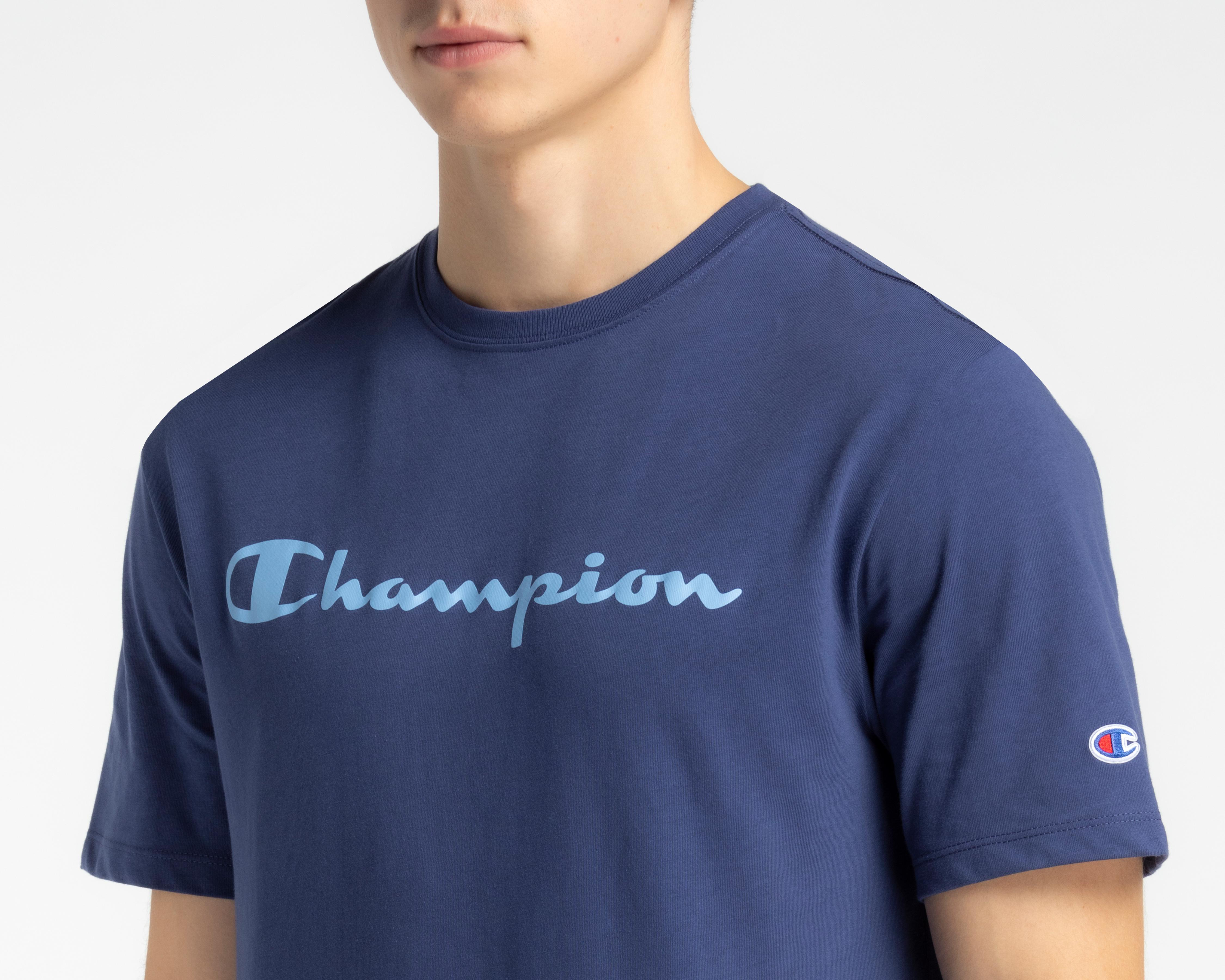 Foto 4 pulgar | Playera Champion Logo Script de Entrenamiento para Hombre