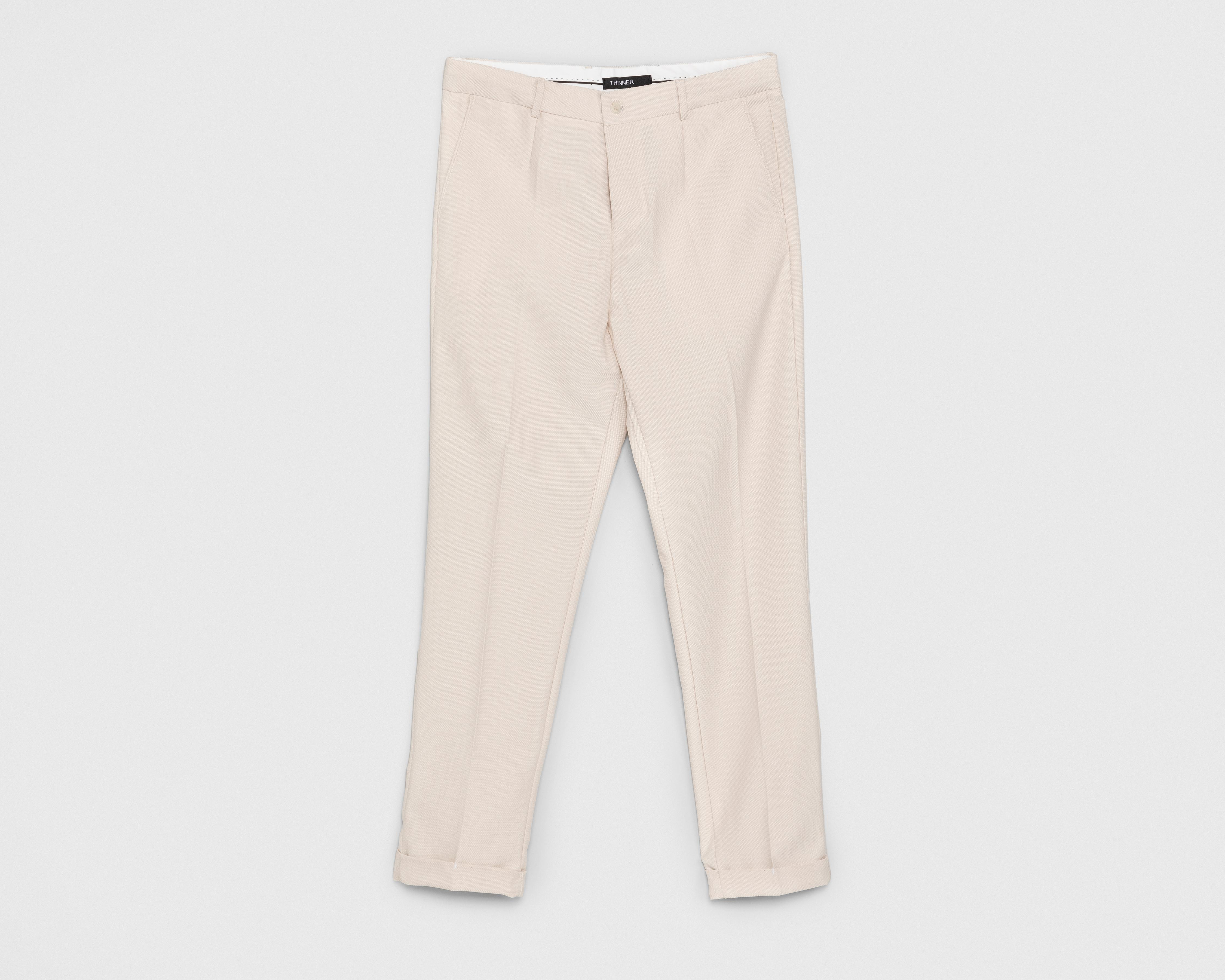 Pantalón de Vestir Thinner Beige para Hombre