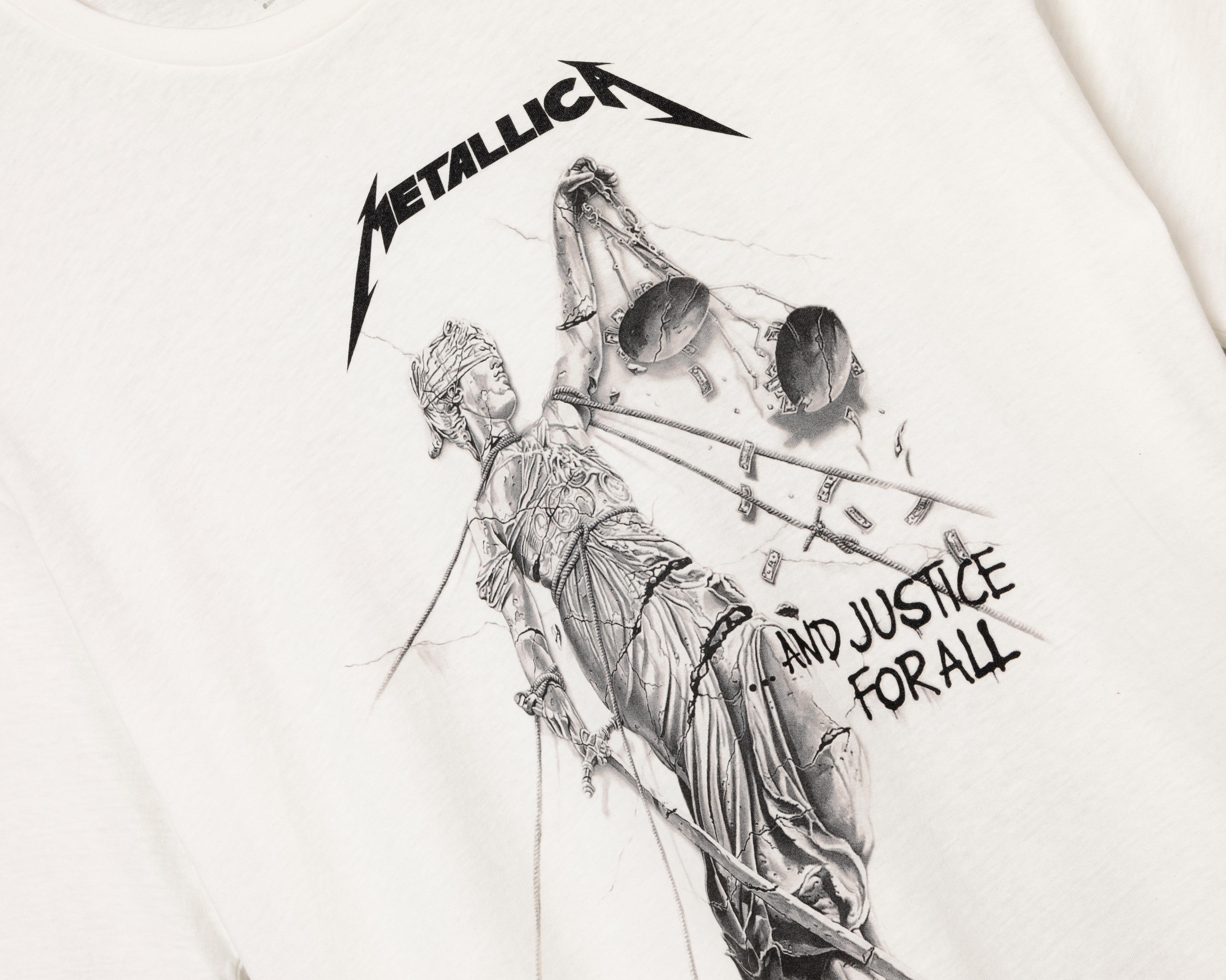 Foto 4 pulgar | Playera Metallica Cuello Redondo