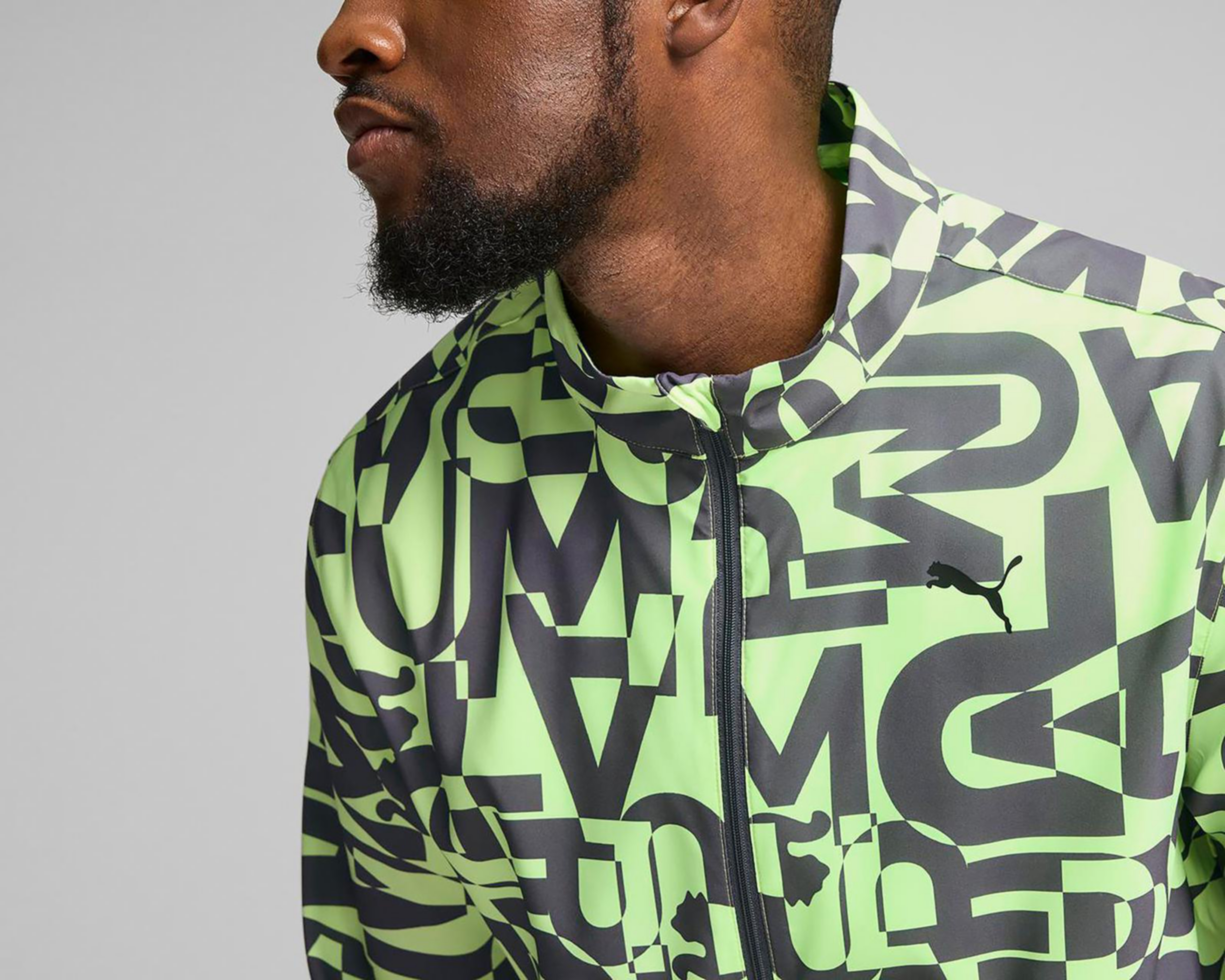Foto 6 pulgar | Chamarra de Entrenamiento Puma All-Over Print Drycell para Hombre