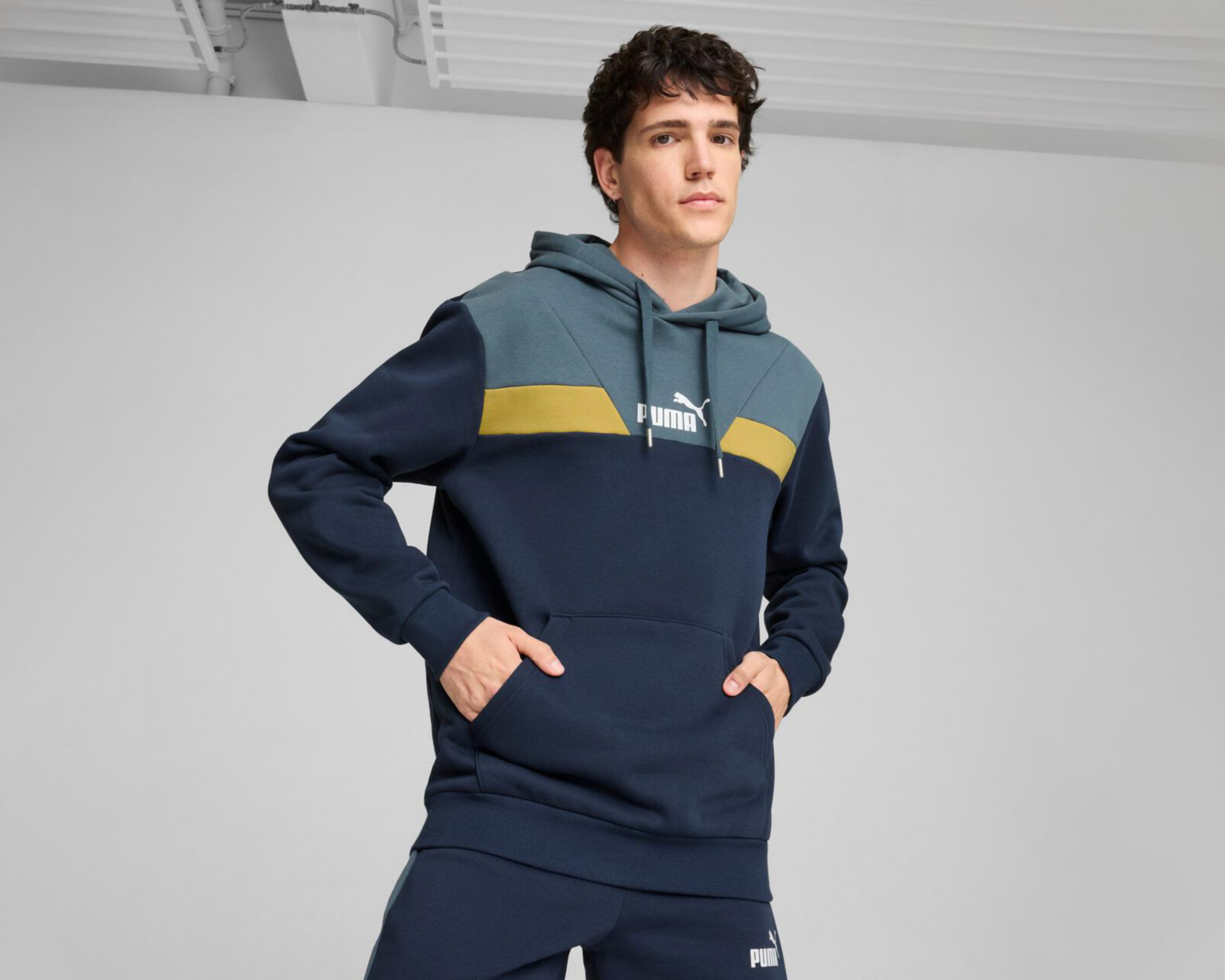 Foto 4 pulgar | Sudadera Puma Power Colorblock Hoodie para Hombre