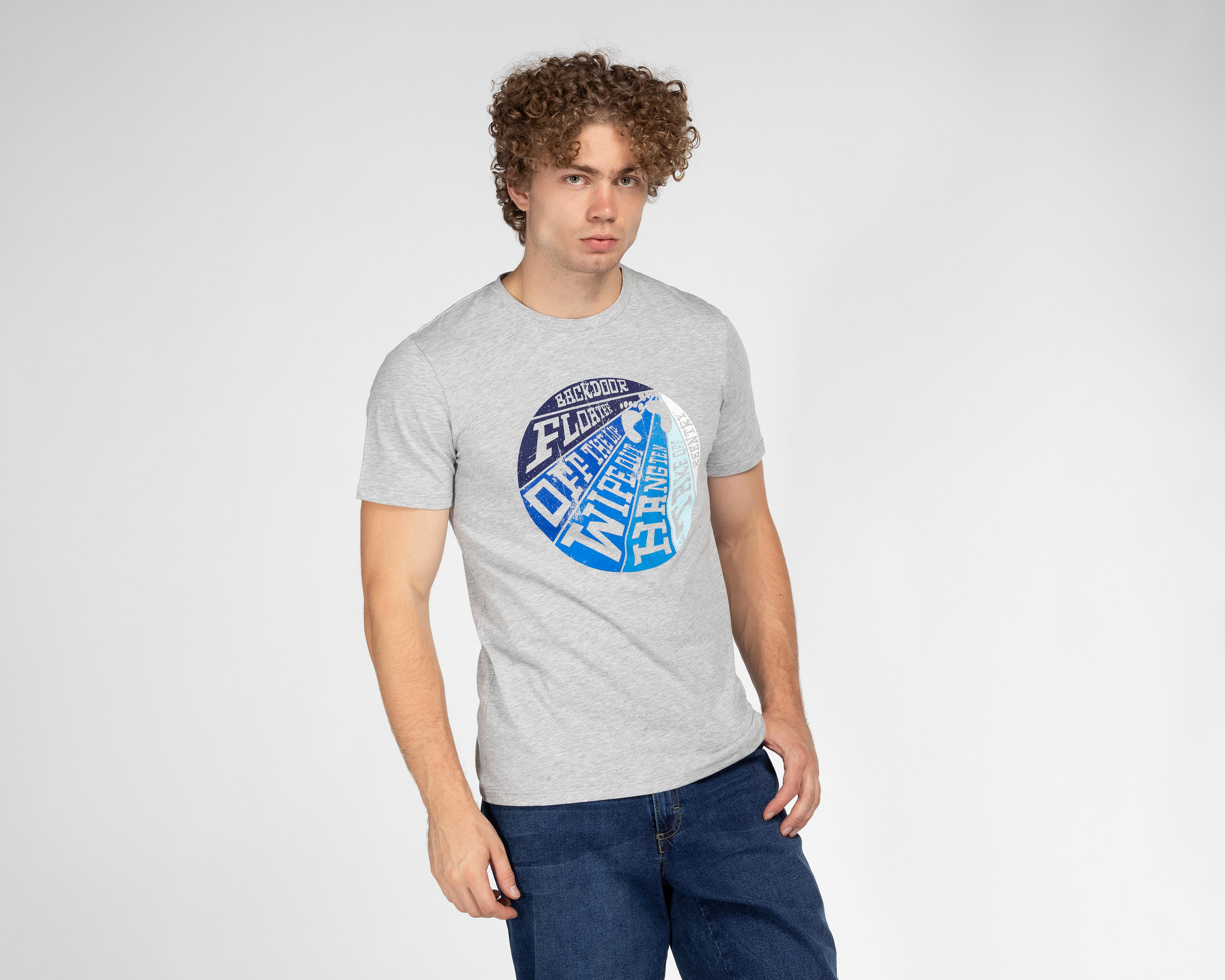 Foto 2 pulgar | Playera Hang Ten Cuello Redondo