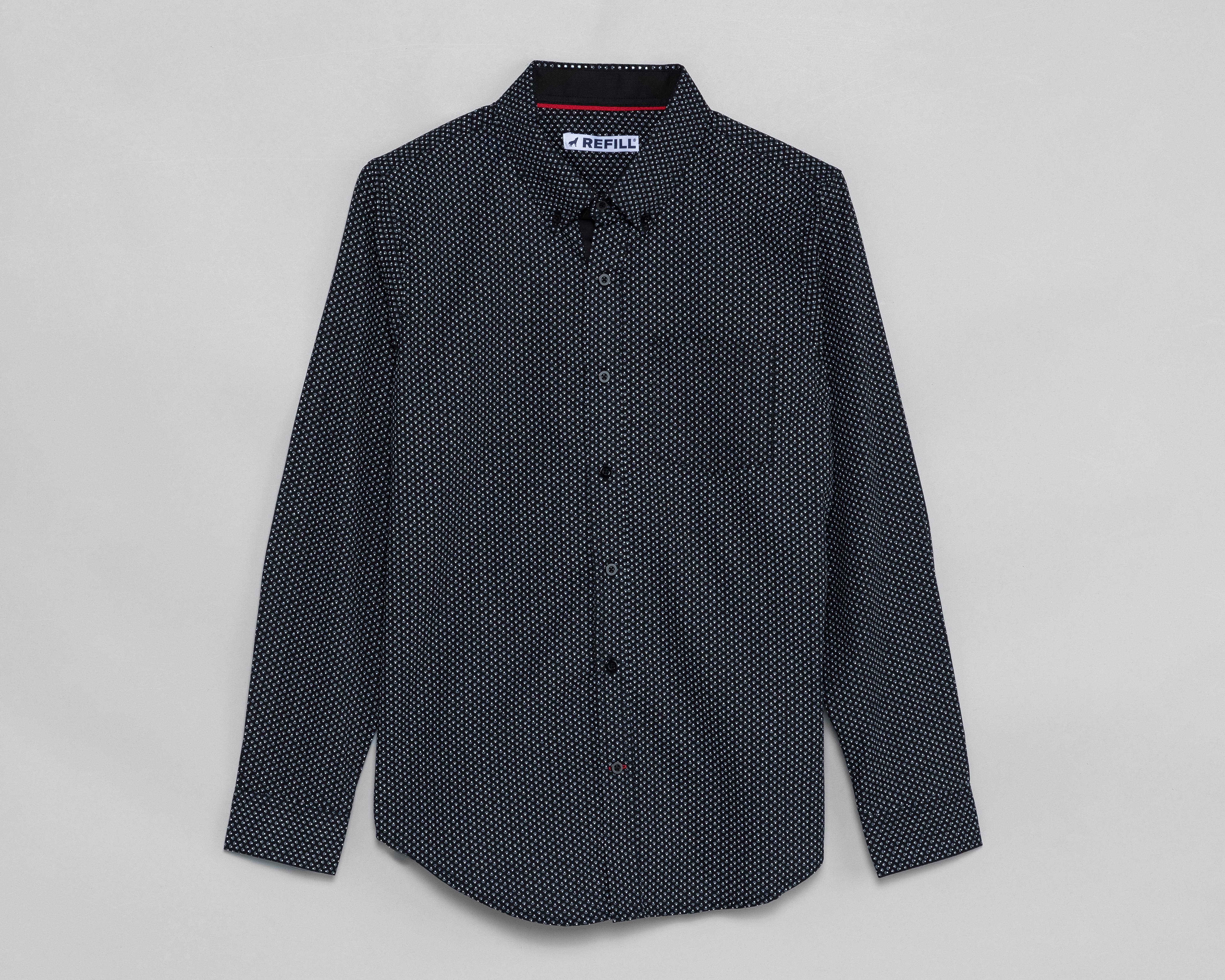 Camisa de Vestir Refill Manga Larga Cuello Americano $210