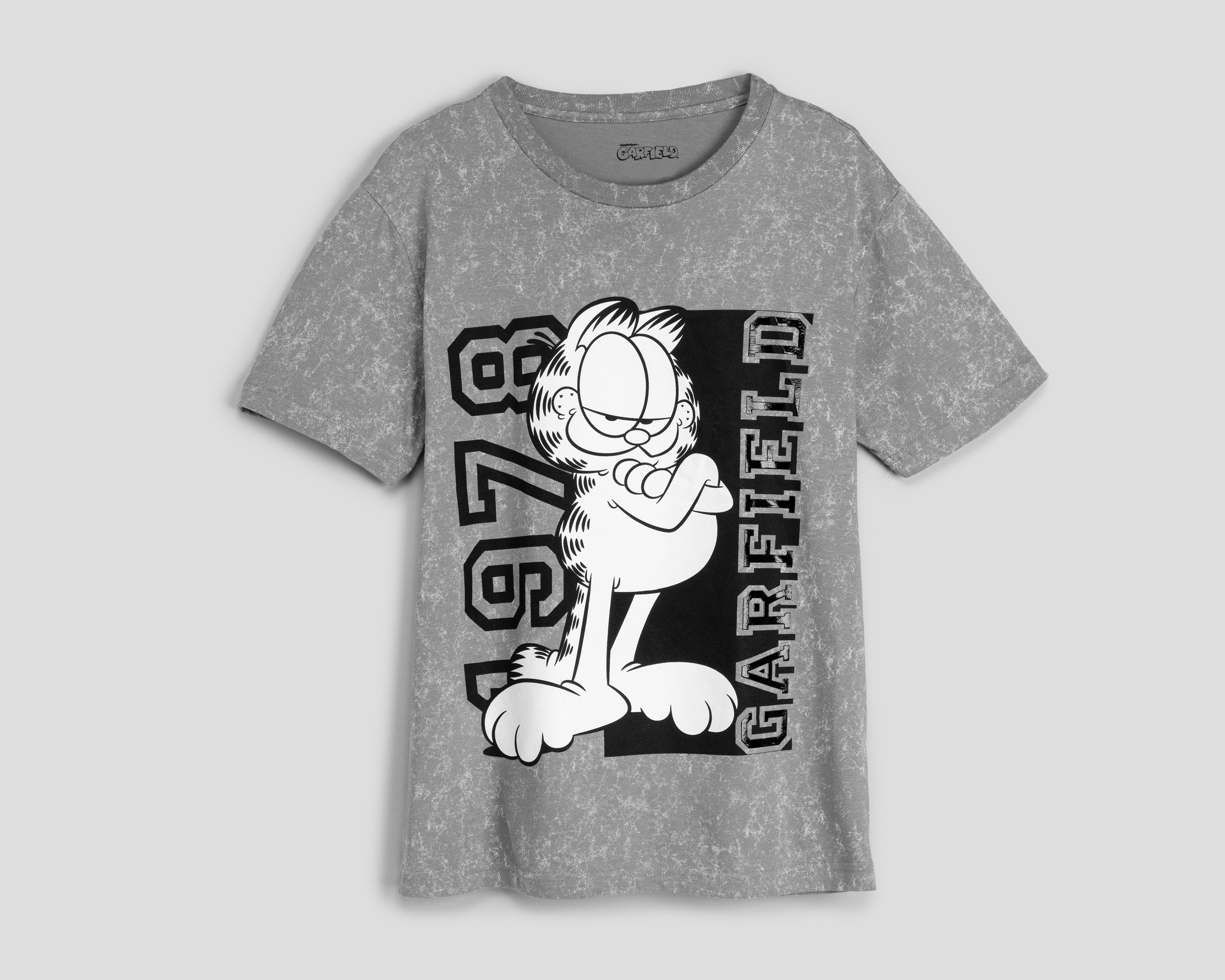 Playera Garfield Cuello Redondo