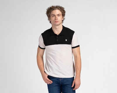 Foto 1 | Playera Polo York Team Polo Club Negra y Beige para Hombre
