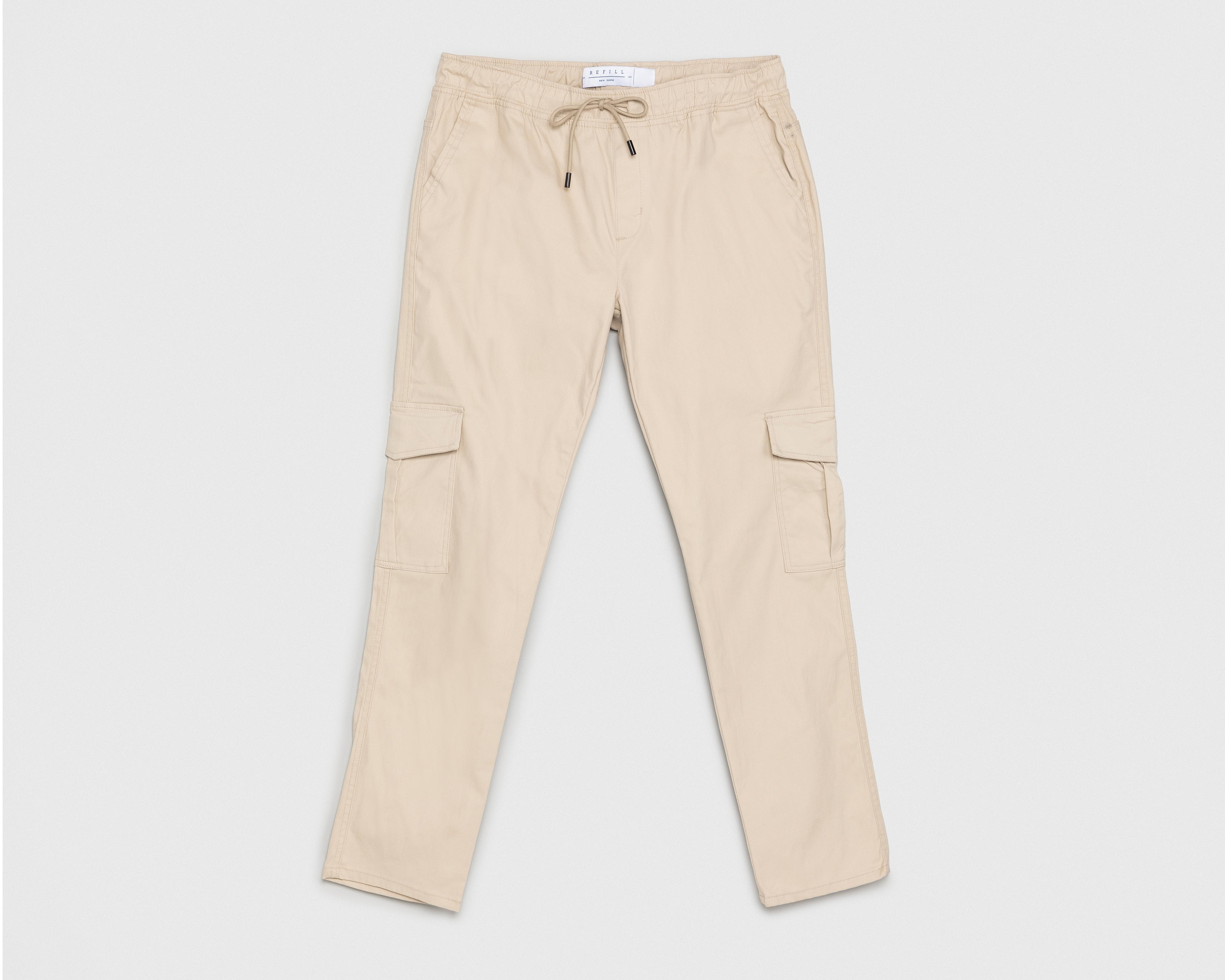 Foto 2 pulgar | Pantalón Jogger Refill Beige para Hombre