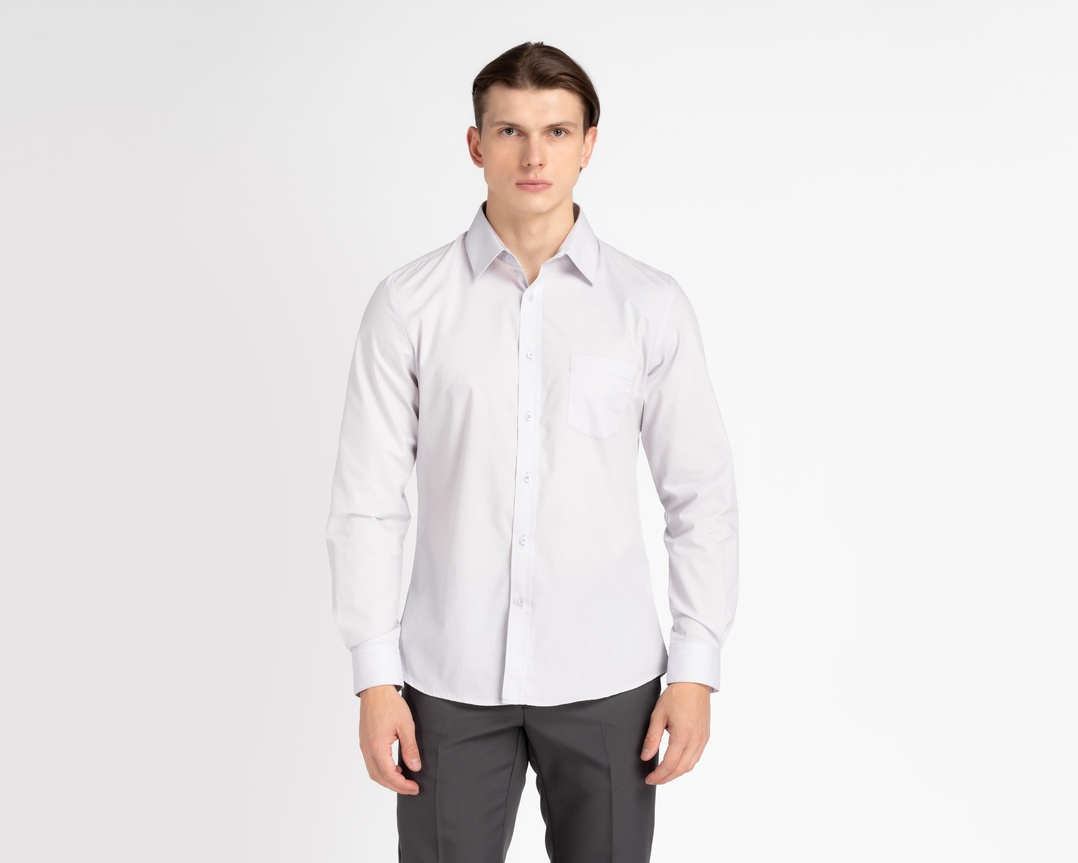 Camisa de Vestir Wall Street Manga Larga Cuello Americano $179