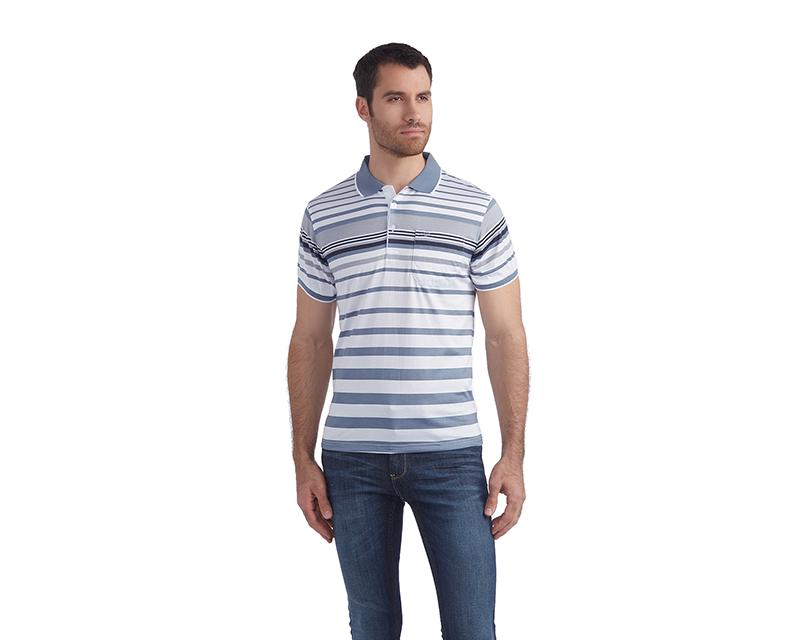 playera blanca tipo polo hombre