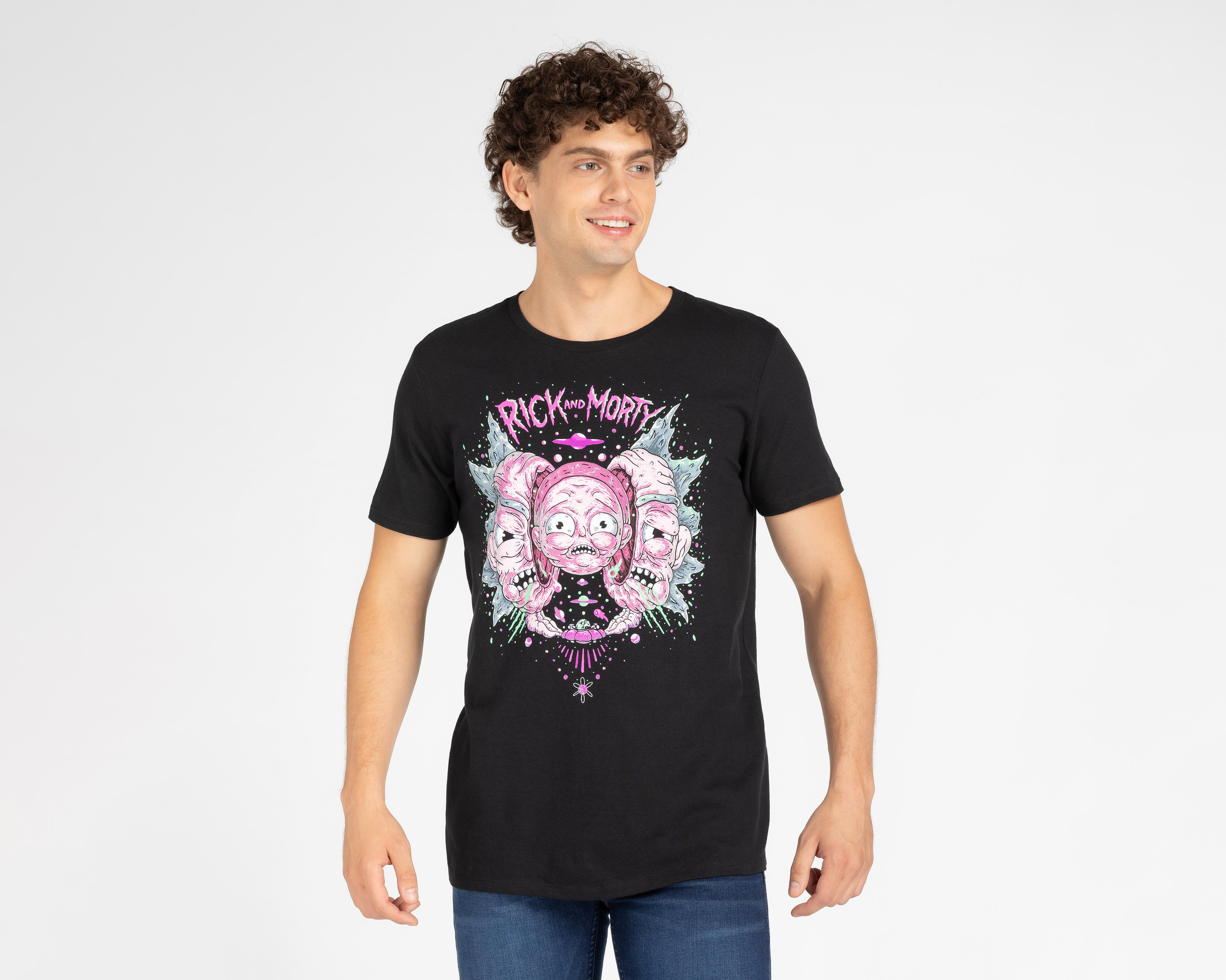 Foto 2 pulgar | Playera Rick & Morty Cuello Redondo