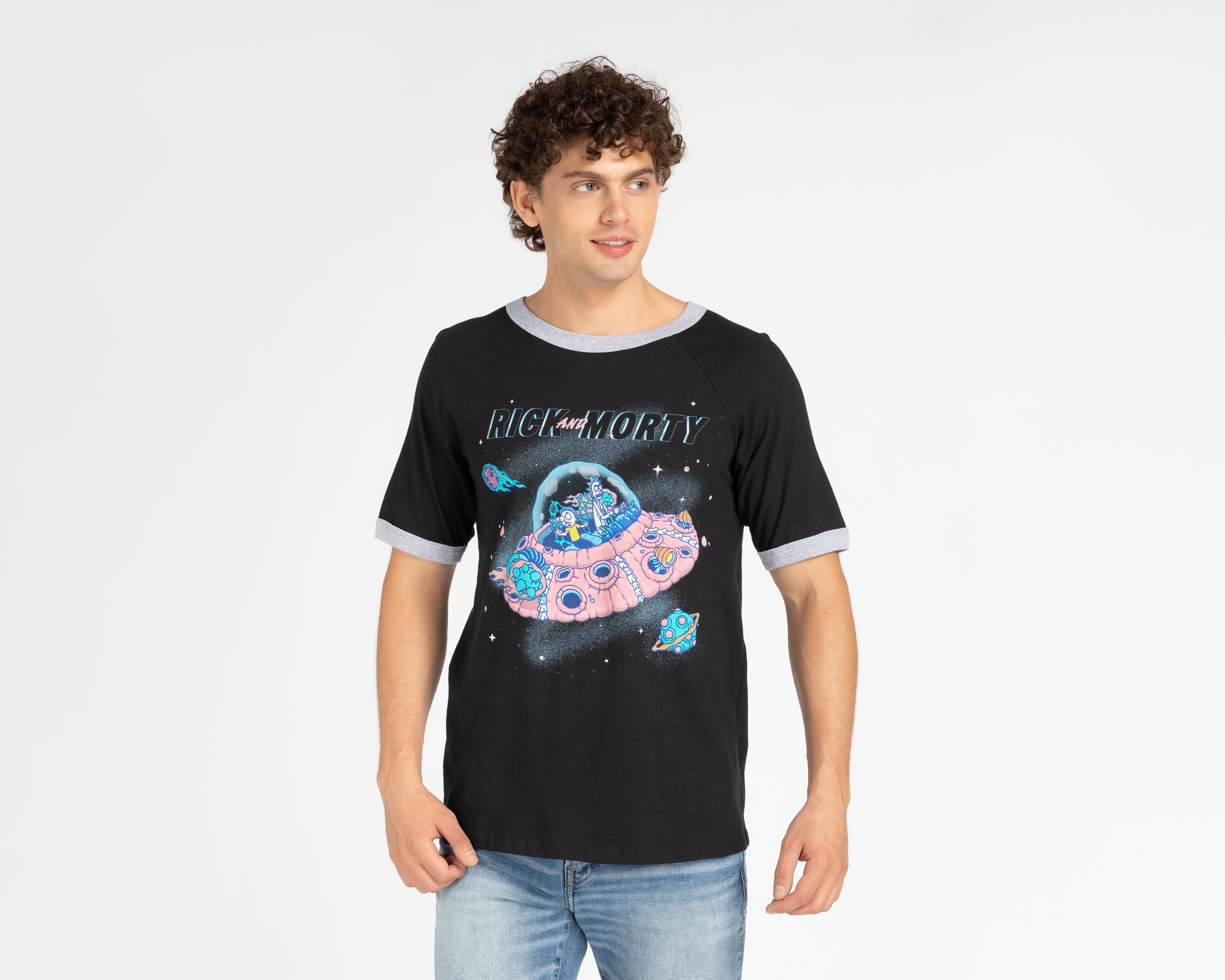 Foto 2 pulgar | Playera Rick & Morty Cuello Redondo