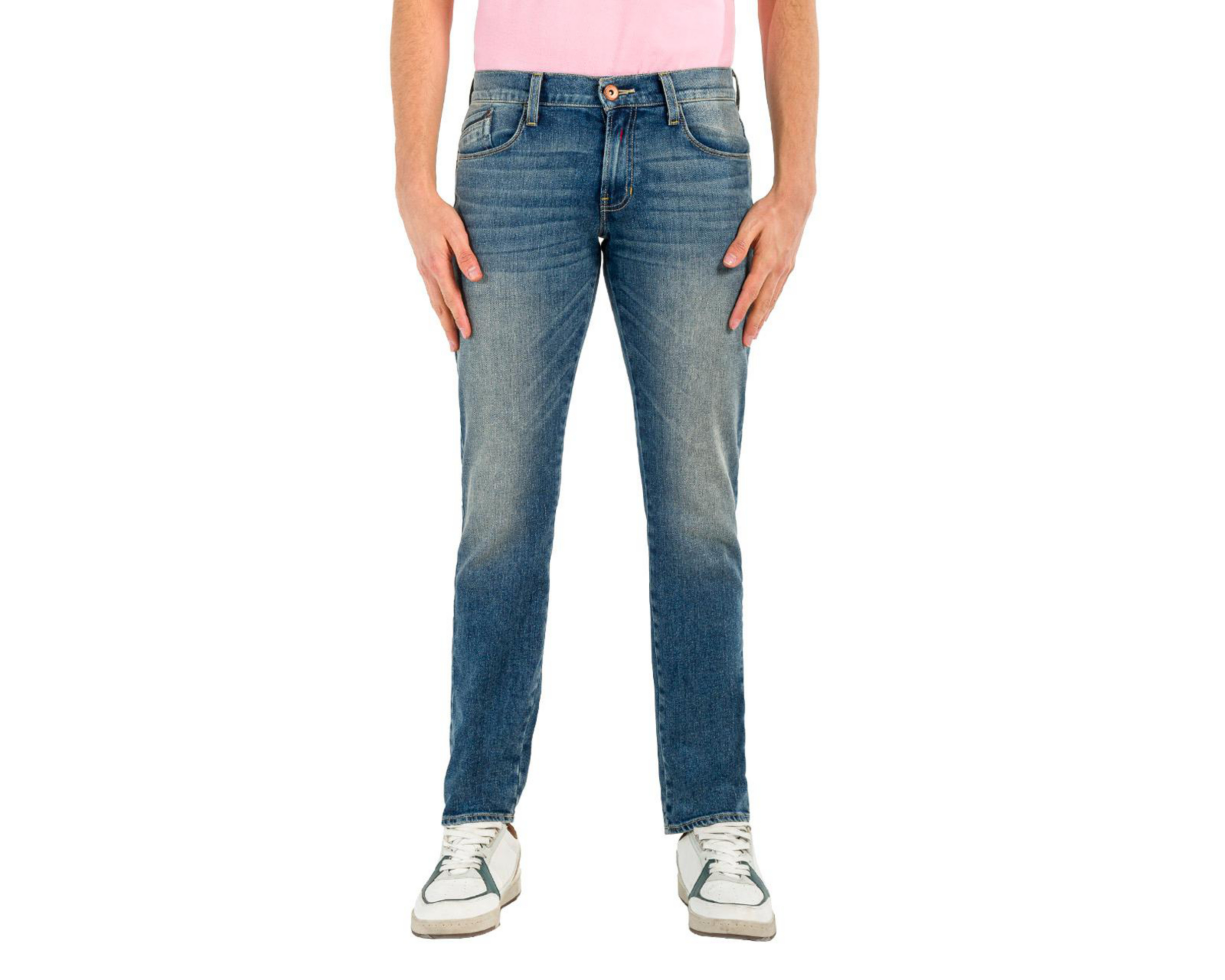 Foto 2 pulgar | Jeans Skinny Oggi Moto para Hombre