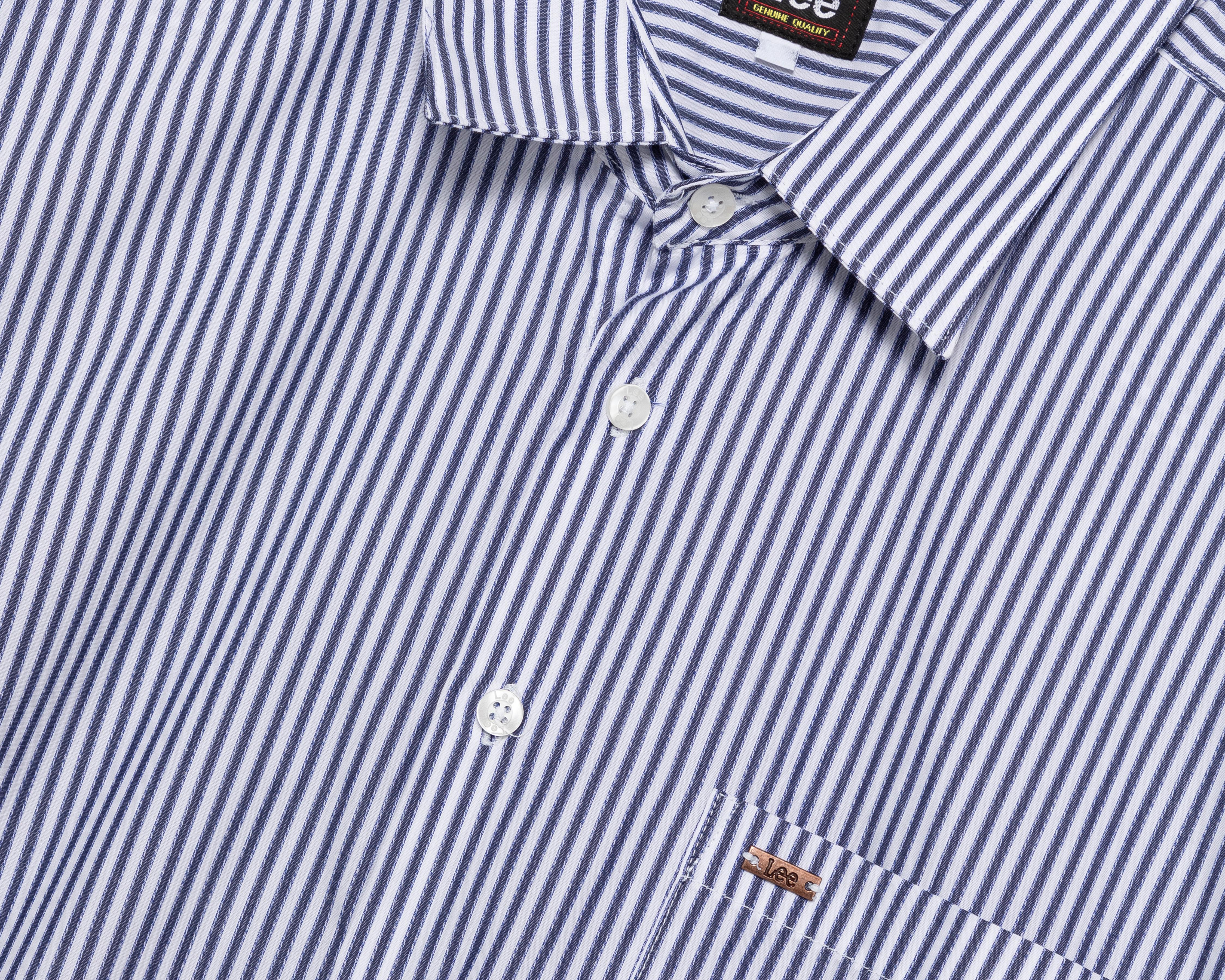 Foto 3 | Camisa Casual Lee Slim Fit a Rayas