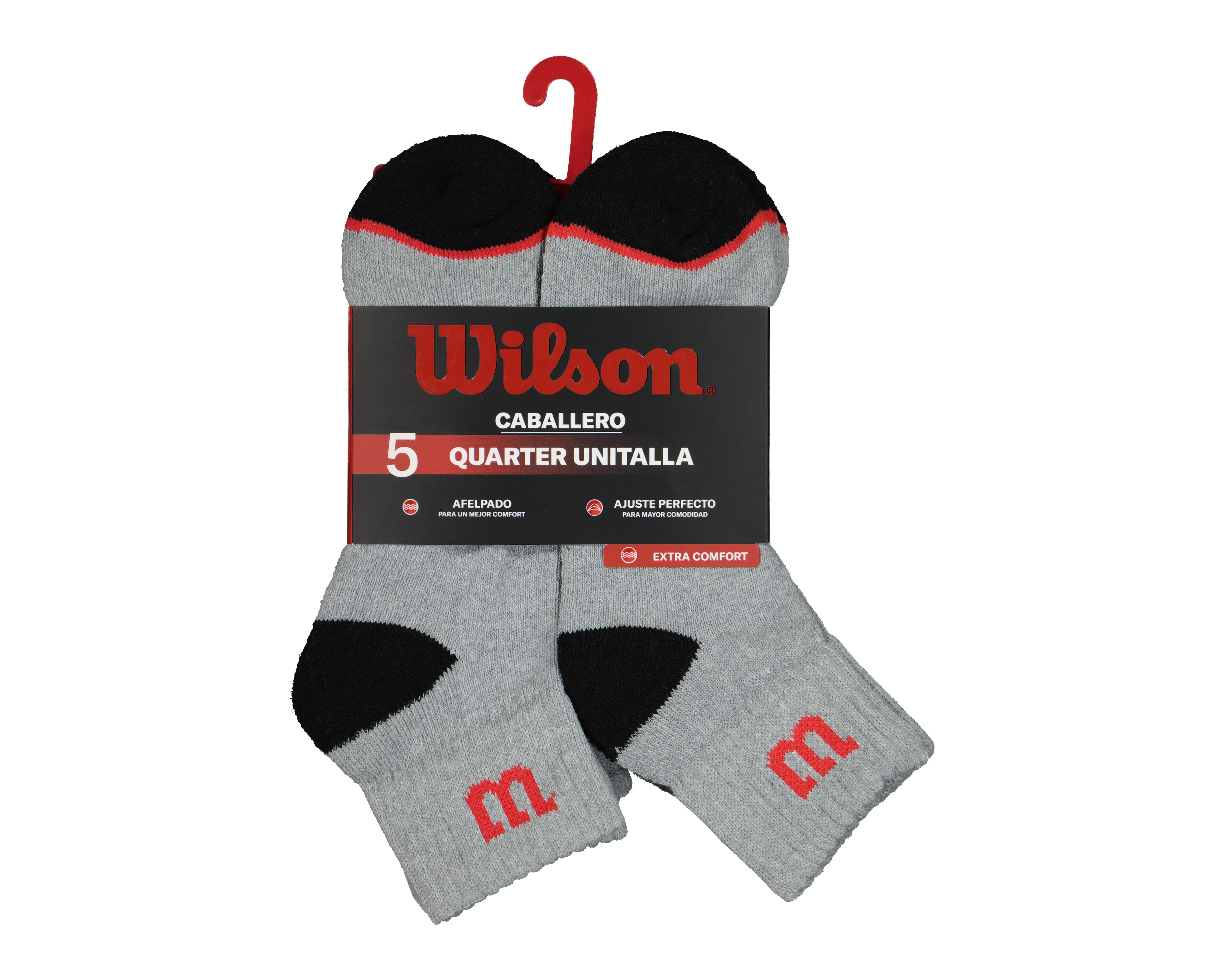 Foto 4 pulgar | Calcetas Deportivas Wilson para Hombre 5 Pares