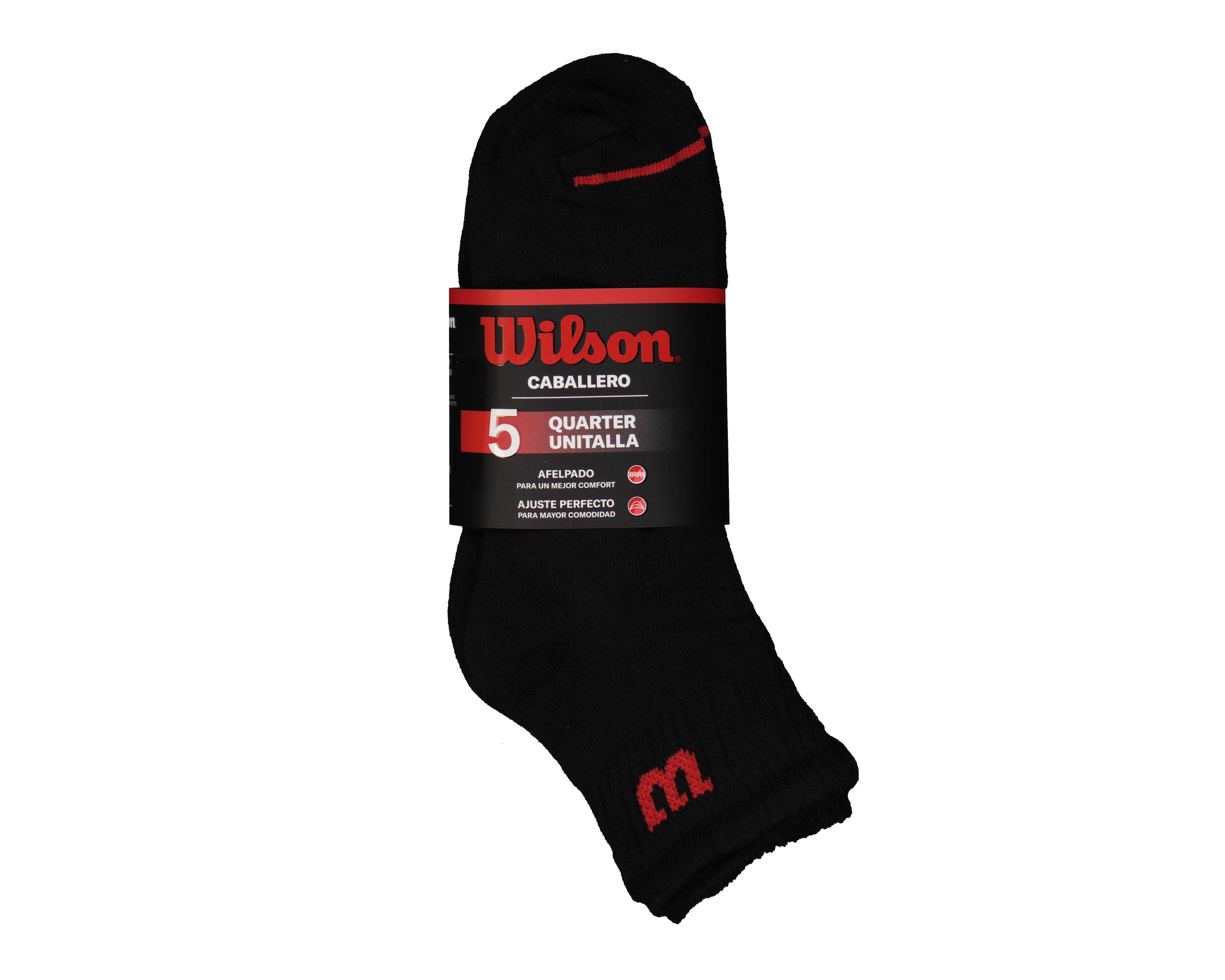 Foto 4 pulgar | Calcetas Tobilleras Deportivas Wilson para Hombre 5 Pares