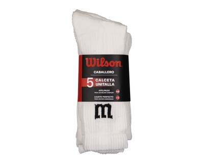 Foto 3 | Calcetas Largas Deportivas Wilson para Hombre 5 Pares