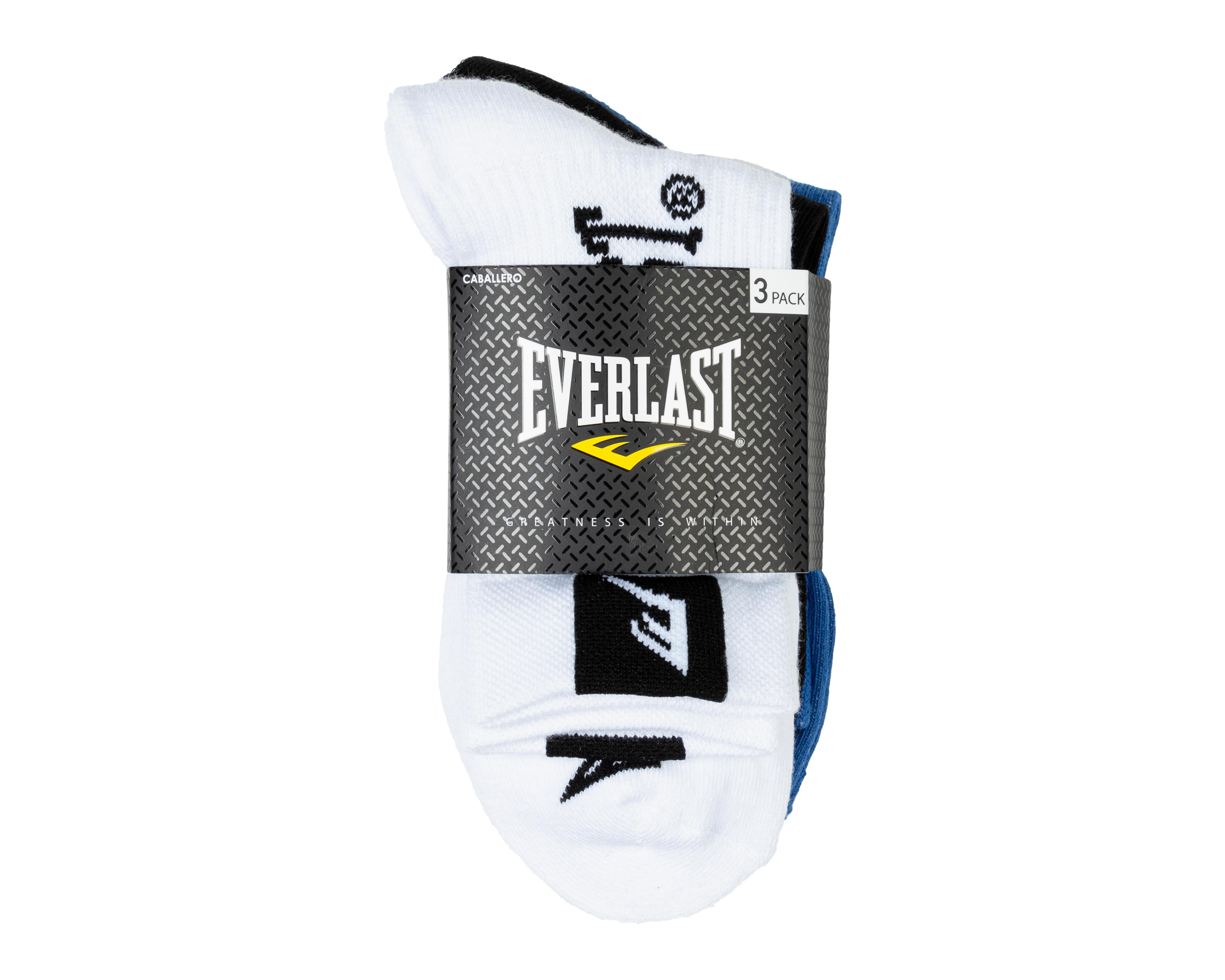 Foto 4 pulgar | Calcetas Largas Deportivas Everlast para Hombre 3 Pares