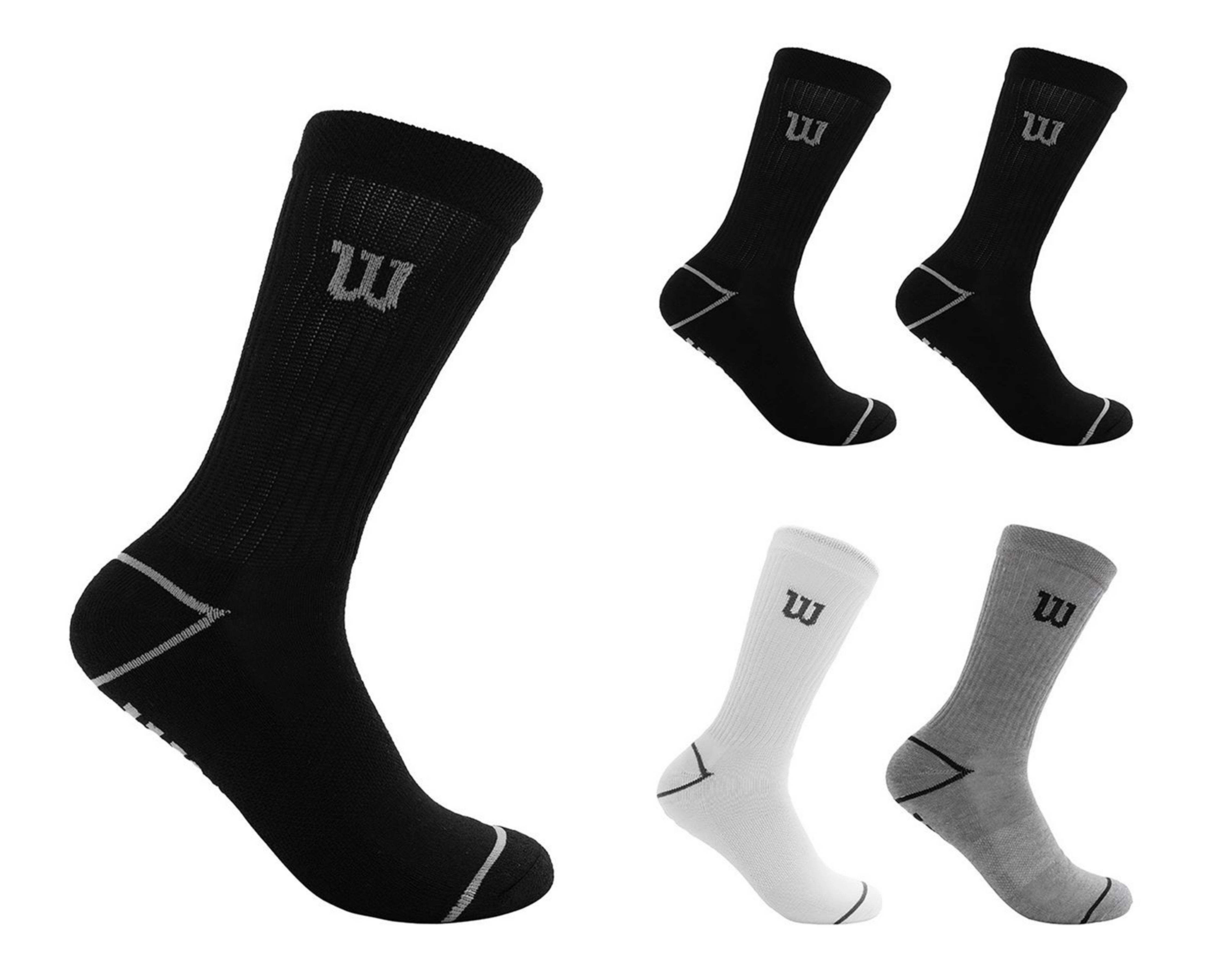 Foto 1 | Calcetas Largas Deportivas Wilson para Hombre 5 Pares