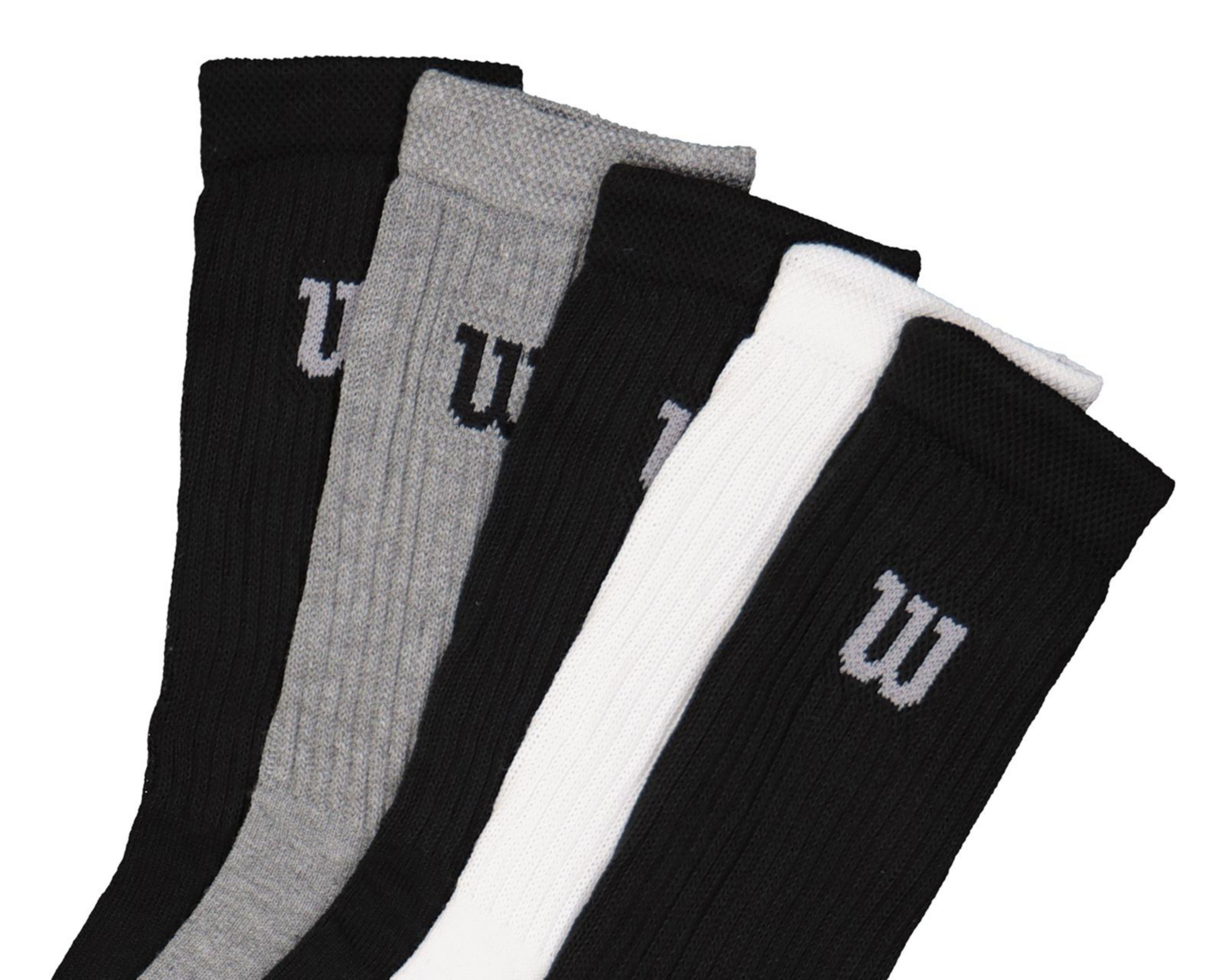 Foto 3 | Calcetas Largas Deportivas Wilson para Hombre 5 Pares
