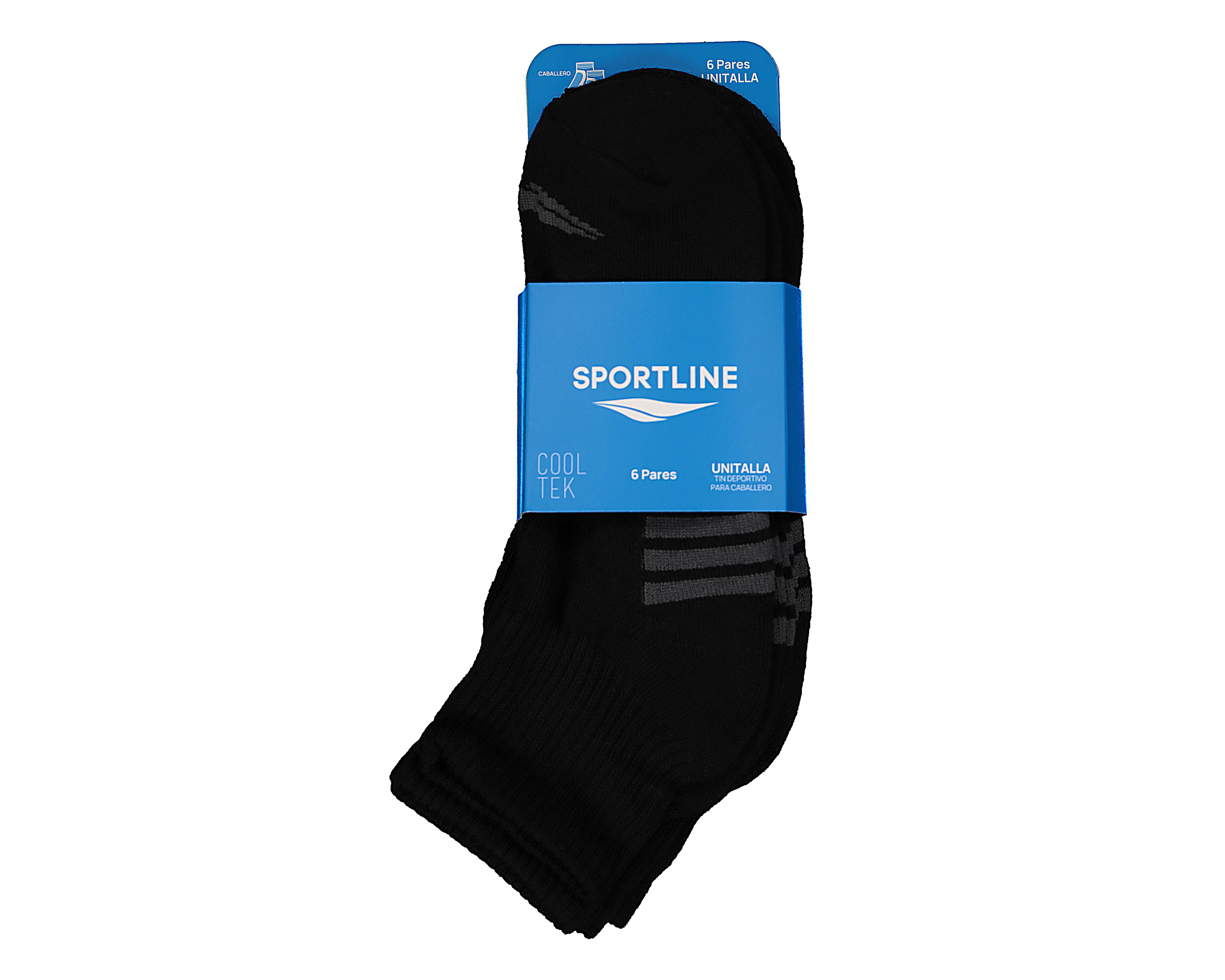 Foto 4 pulgar | Calcetines Deportivos Sportline para Hombre 6 Piezas