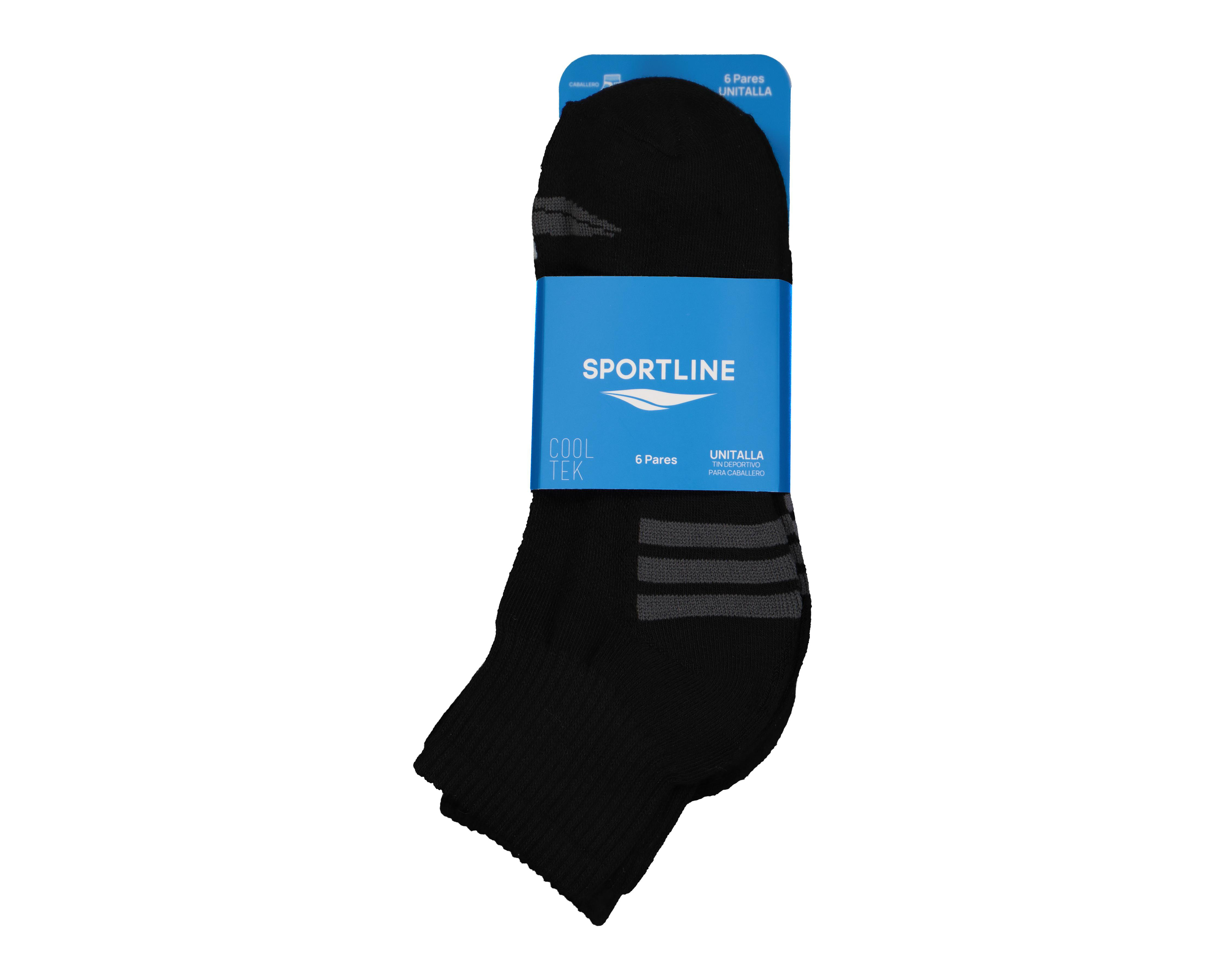 Foto 4 pulgar | Calcetines Deportivos Sportline para Hombre 6 Piezas