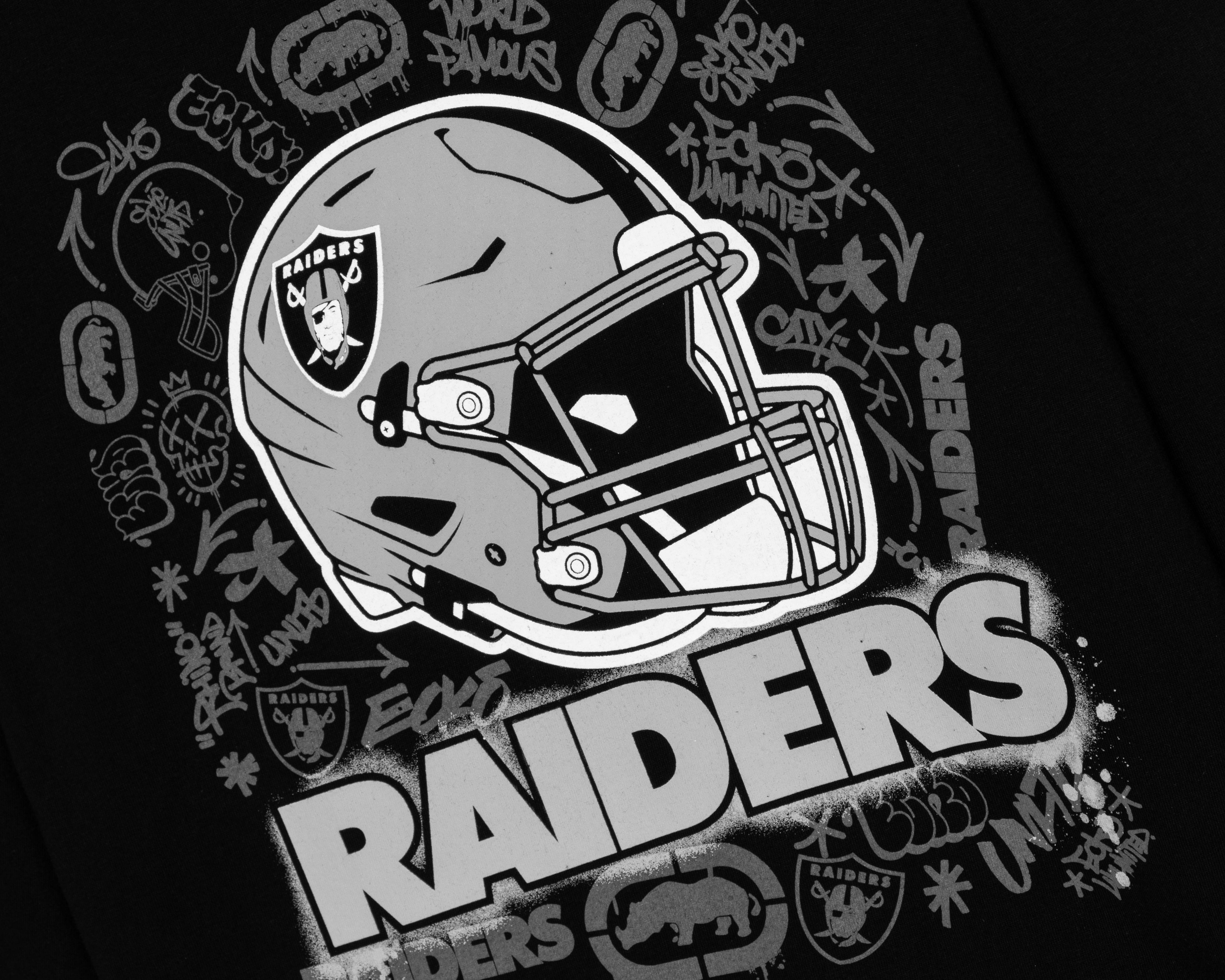 Foto 4 pulgar | Playera NFL Raiders Eckó Unltd. Cuello Redondo