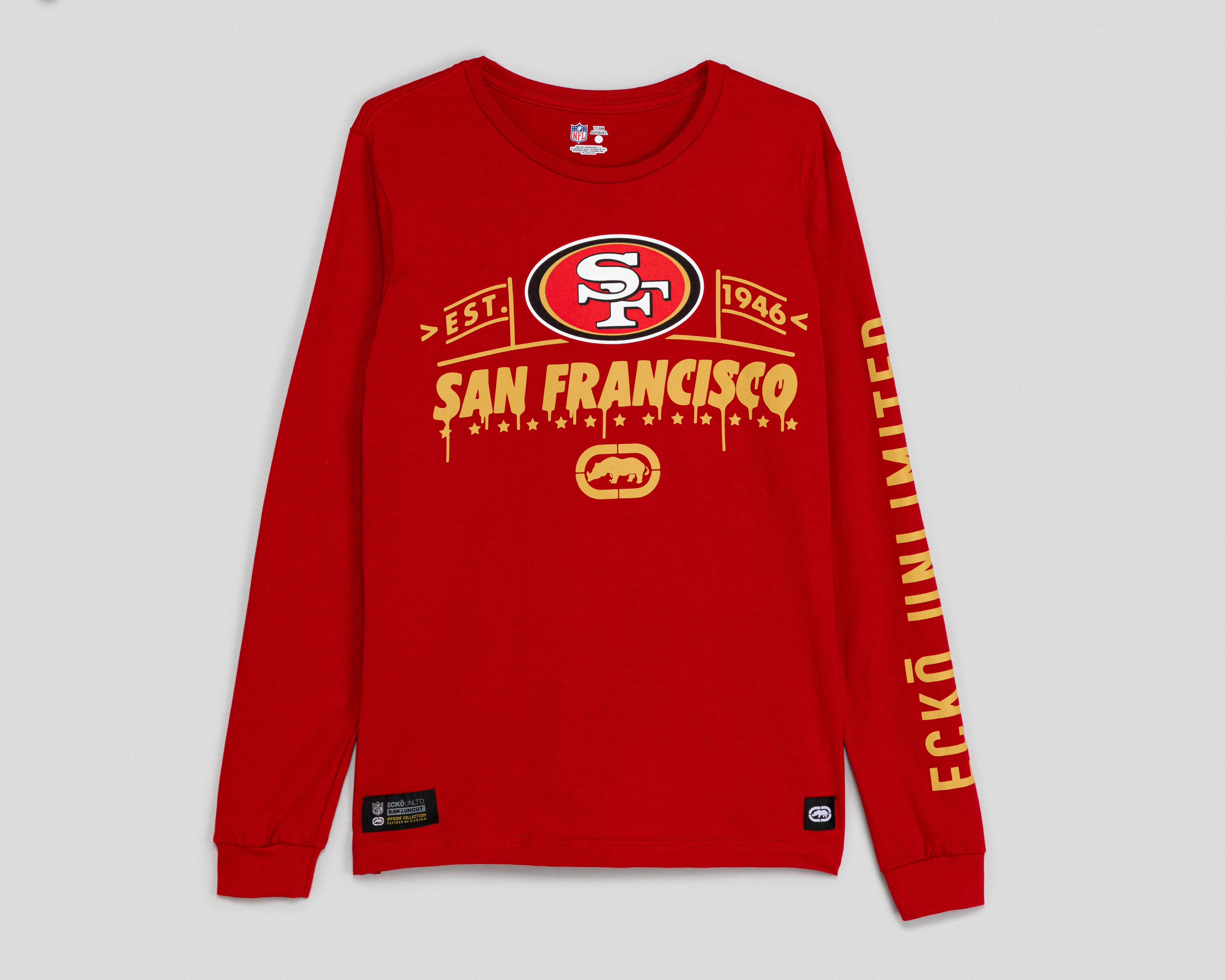 Foto 2 pulgar | Playera NFL San Francisco 49ers Eckó Unltd. Cuello Redondo