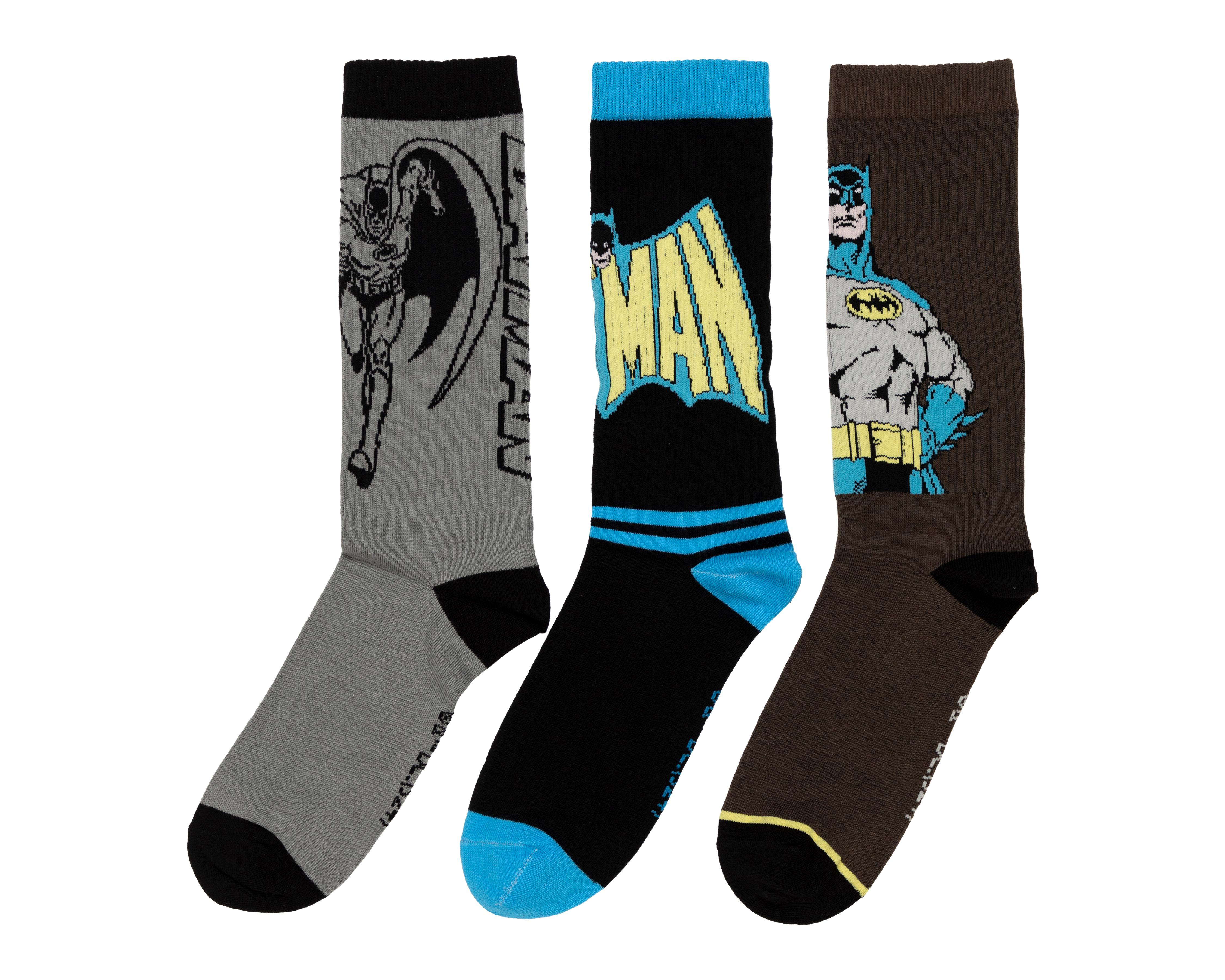 Foto 2 pulgar | Calcetas Largas Batman para Hombre 3 Pares