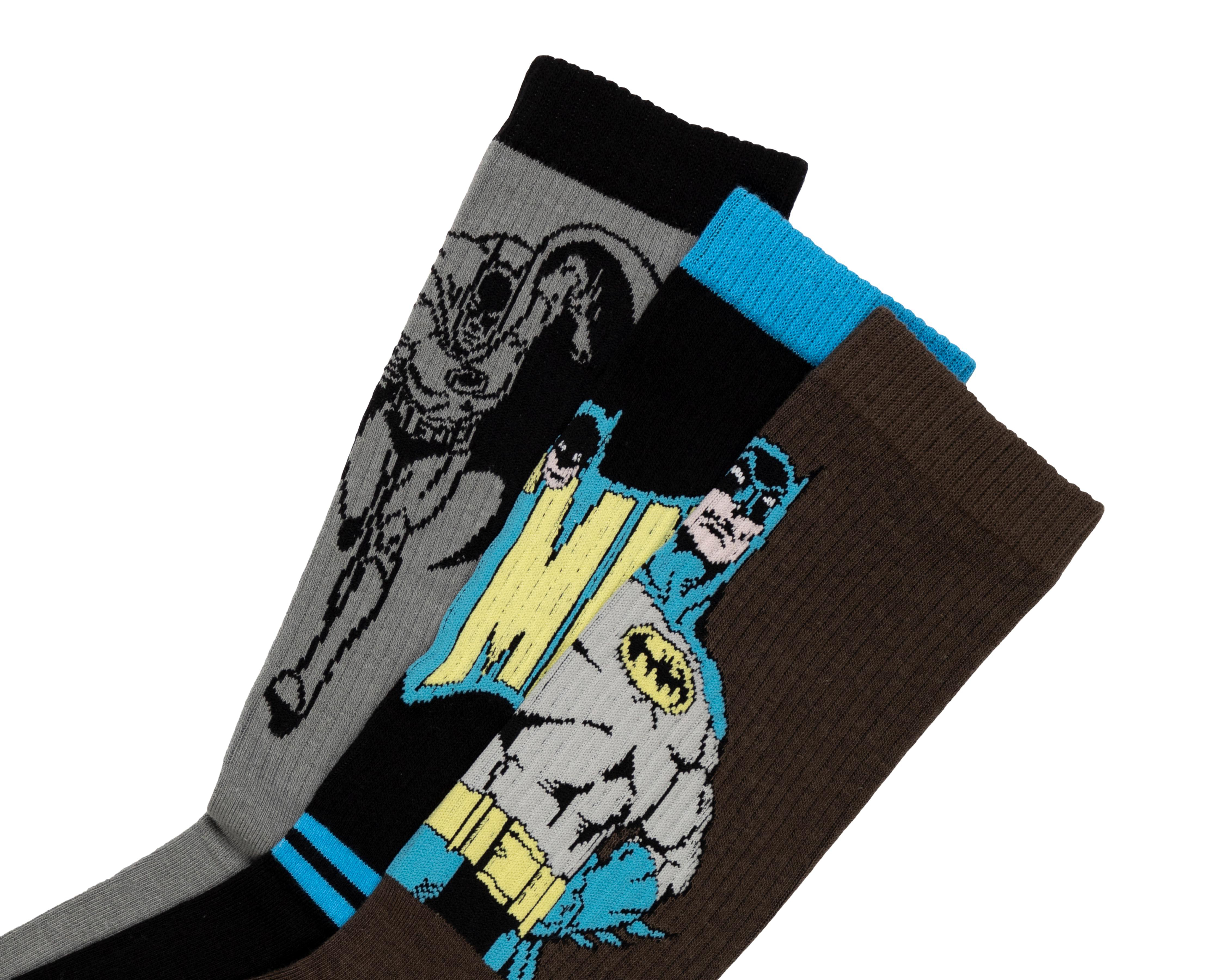 Foto 3 pulgar | Calcetas Largas Batman para Hombre 3 Pares