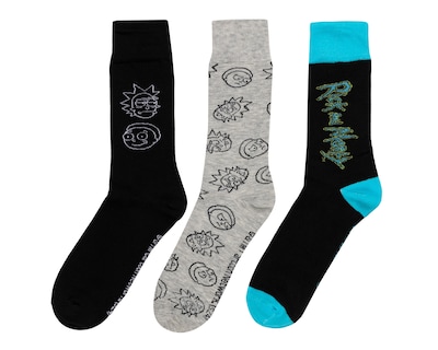 Foto 1 | Calcetas de Moda Rick & Morty para Hombre 3 Pares