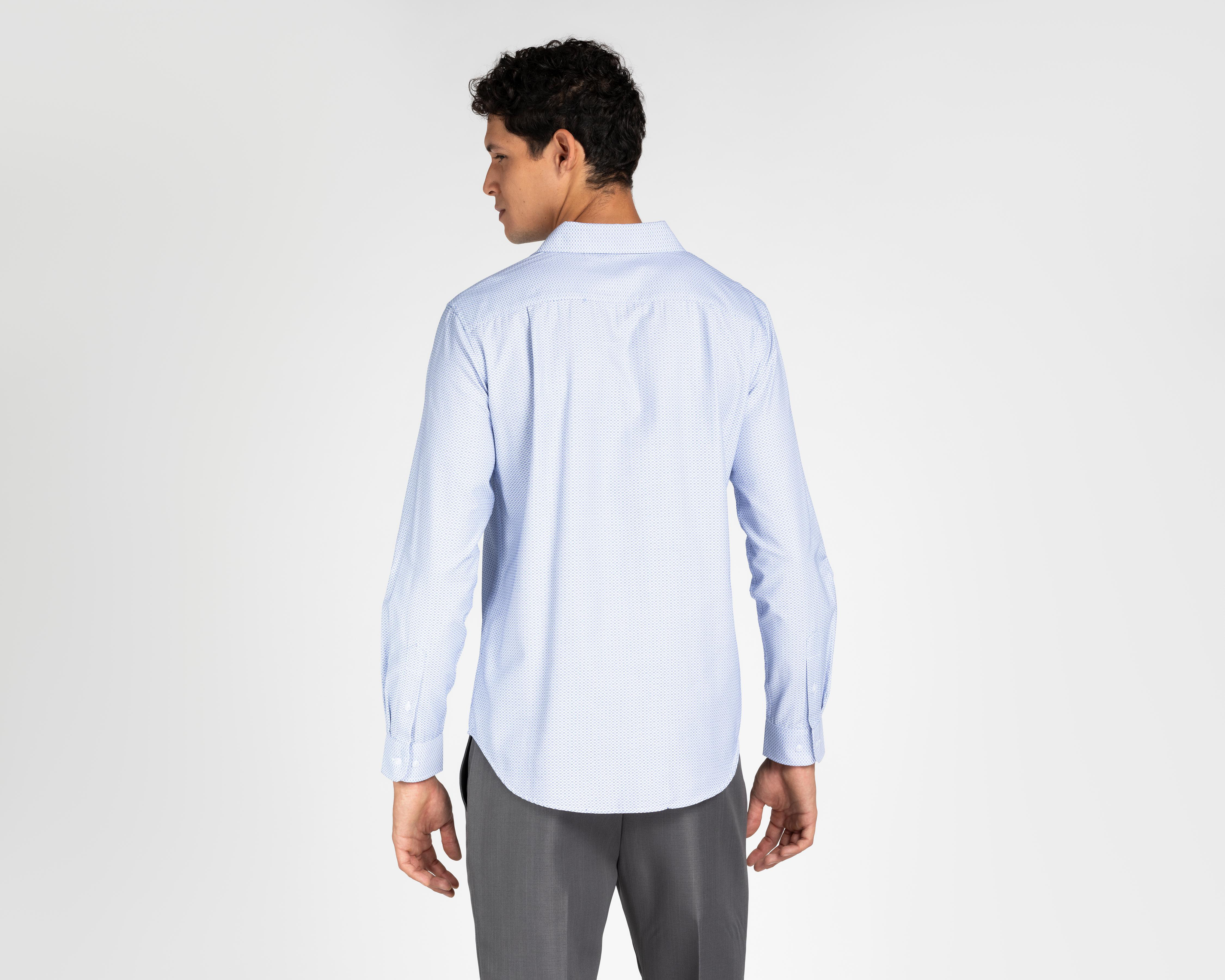 Foto 3 pulgar | Camisa Casual Wall Street Regular Estampada para Hombre