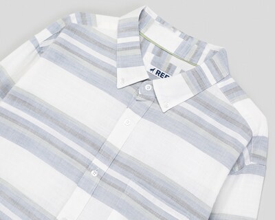 Foto 3 | Camisa de Vestir de Algodón Refill Manga Larga Cuello Americano