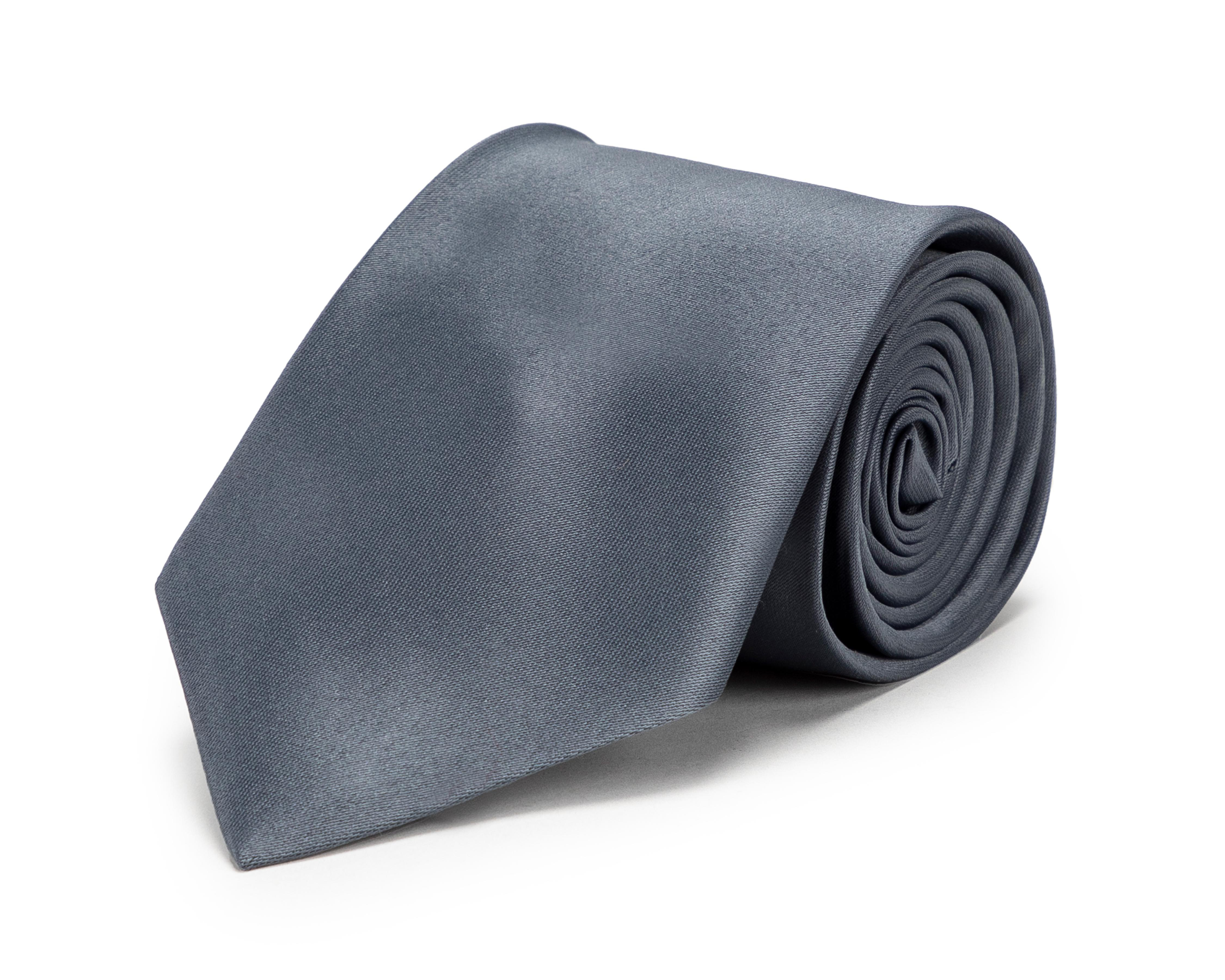 Foto 3 pulgar | Corbata Lisa Wall Street Gris