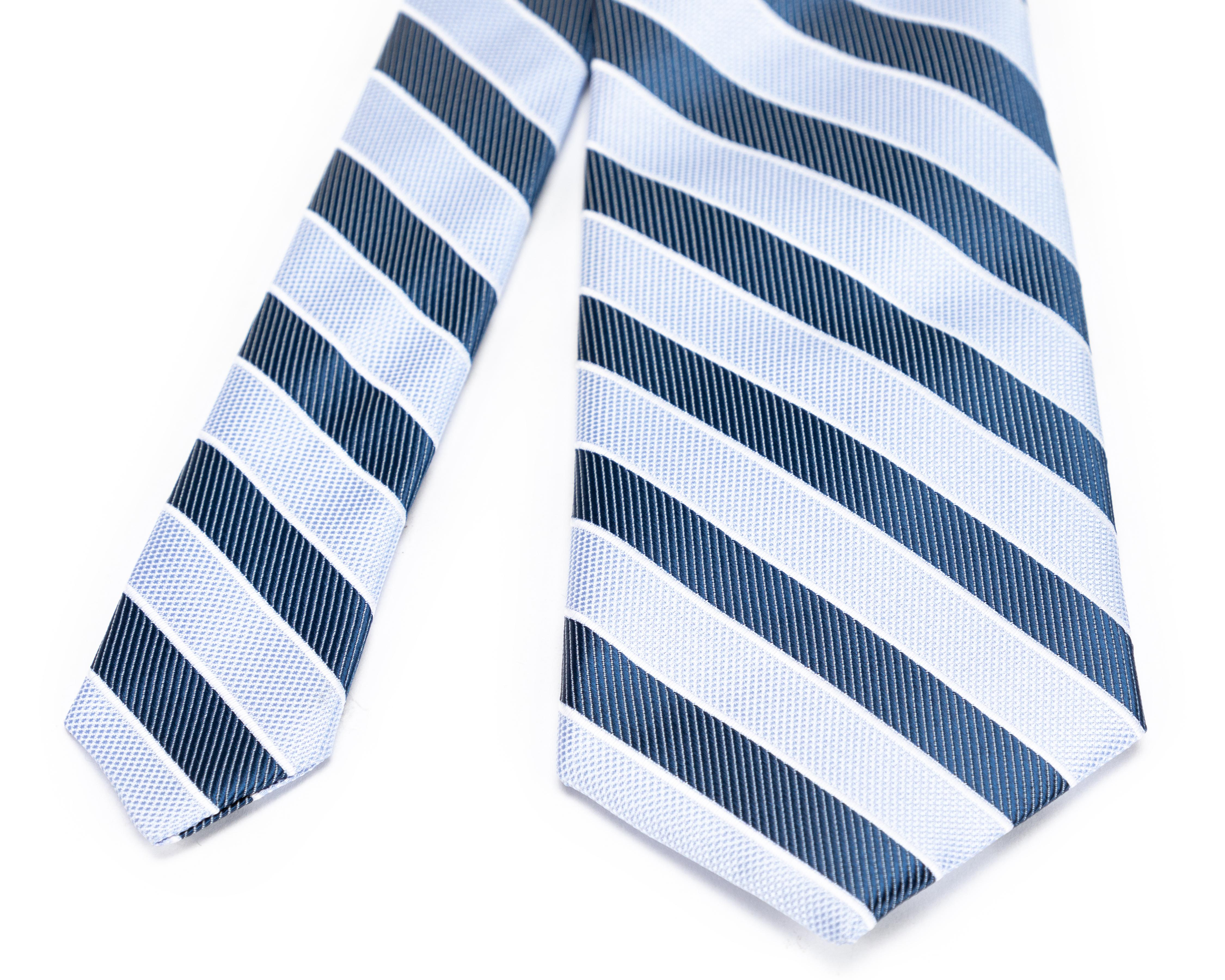 Foto 4 pulgar | Corbata a Rayas Wall Street Azul
